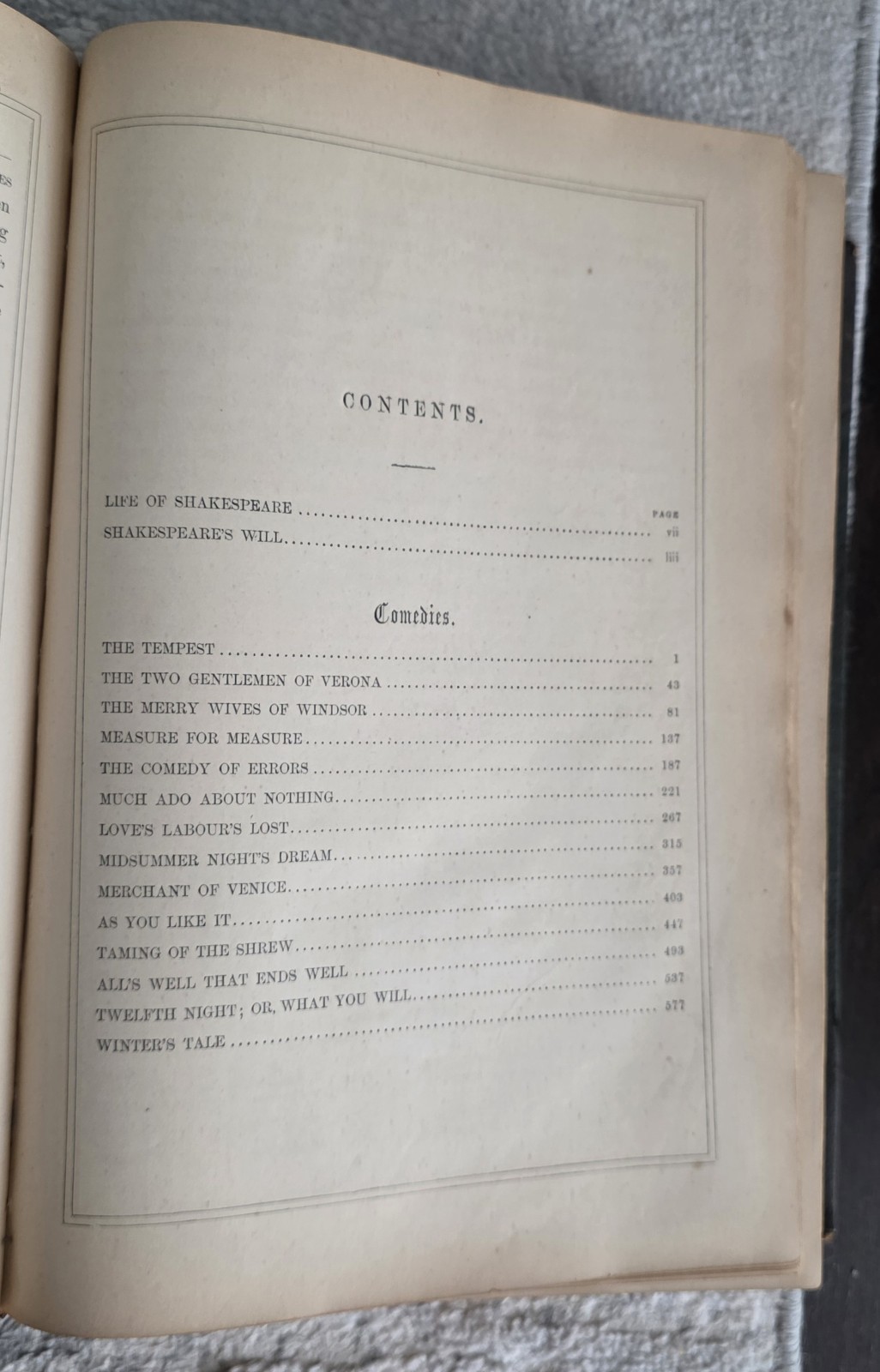 Antique 1850s Shakespeare Comedies Book Johnson Fry NYSteel Engravings