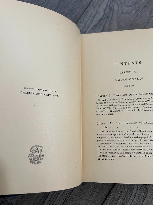 History Of The United States 3 Volumes (II, V, VI) Scribners E.Benjamin Andrews