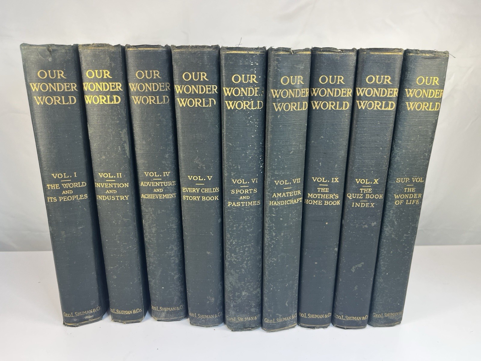 1914-9-Vol. Set of Our Wonder World By Geo L. Shuman & Co-In Excellent Cond ?
