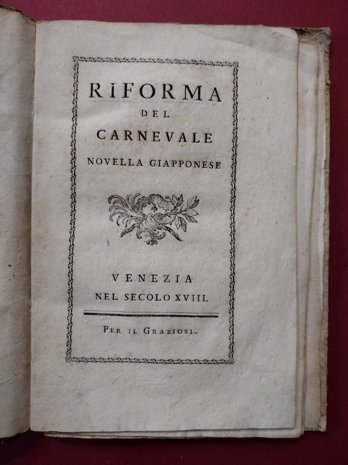 Capsoni Reform of Carnival 1770 Philosophy Polemics Anti-Enlightenment Pavia