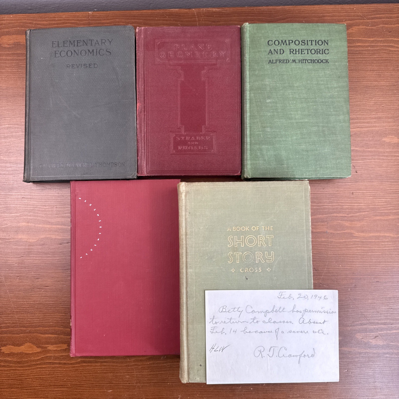 Early 1900s Textbook Lot 5 Misc Subjects & Authors See Pics For Titles