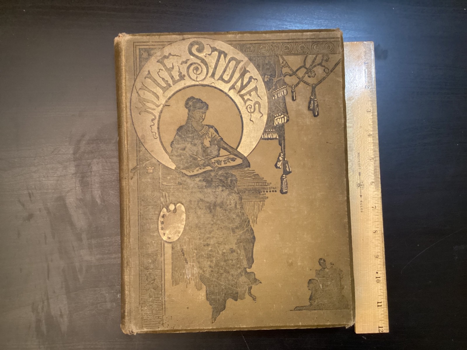 1888 MILE-STONES of History Literature Travel Art Elliott & Beezley HC Illus.