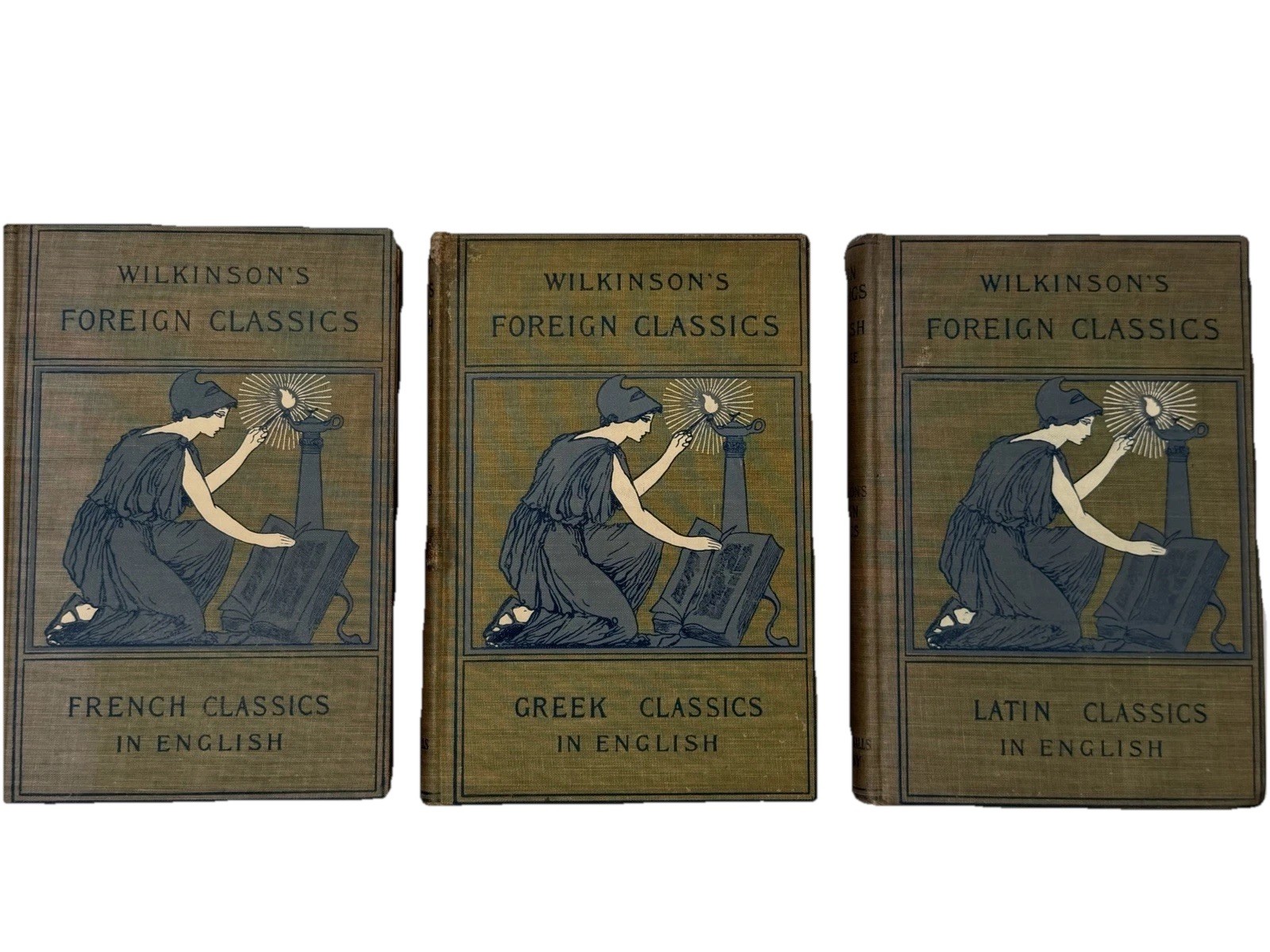 Wilkinson’s Foreign Classics: French, Greek & Latin Lot of 3, 1900 1st Edition