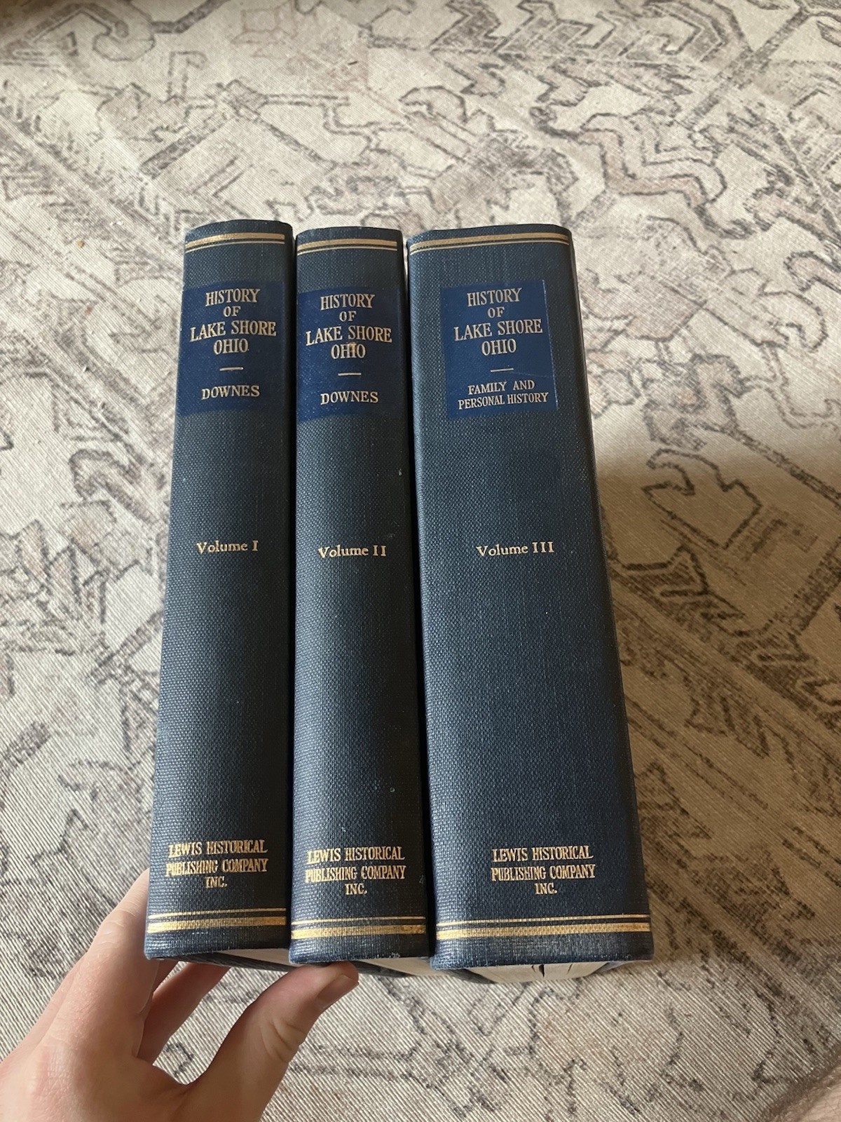 1952 book HISTORY OF LAKE SHORE OHIO by Downes, 3 volume set