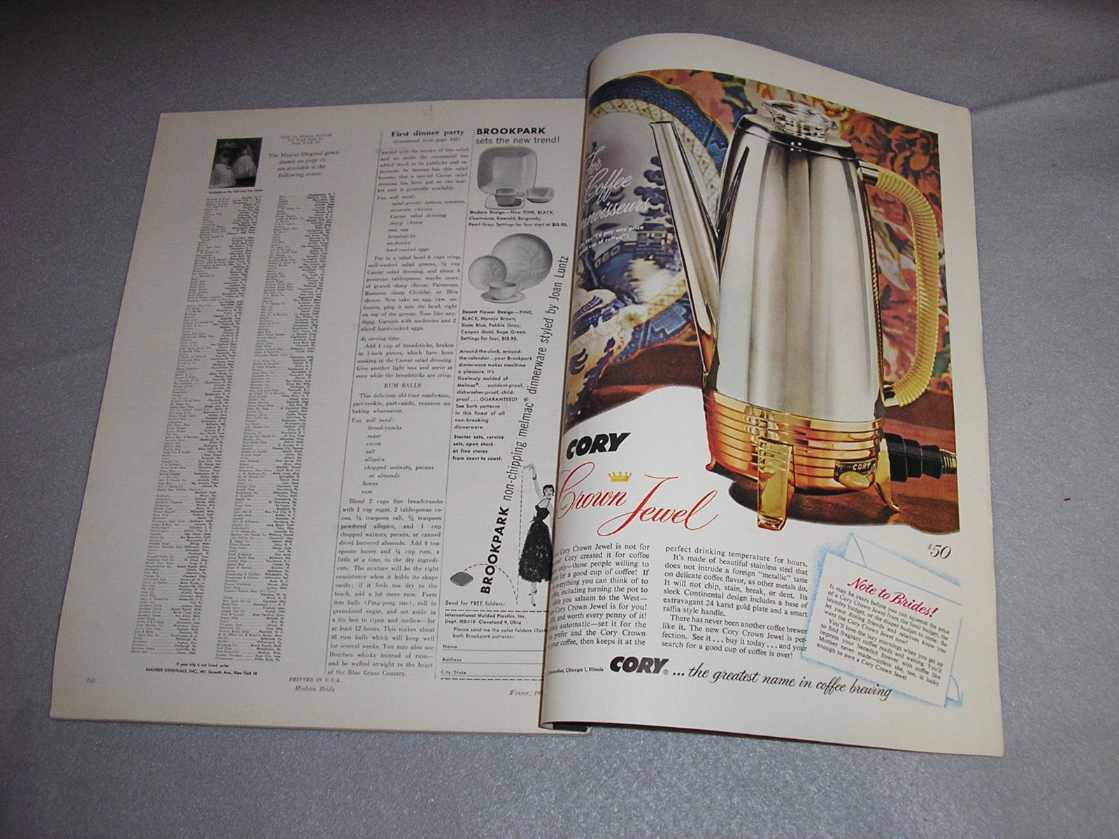Vintage Bridal Magazine Book Guide for the Bride Wedding Dress Marriage etc 1954