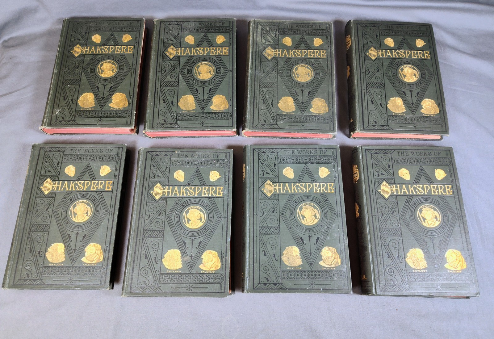 1890s Pictorial Edition Works of Shakspere Antique Shakespeare Set Complete 8