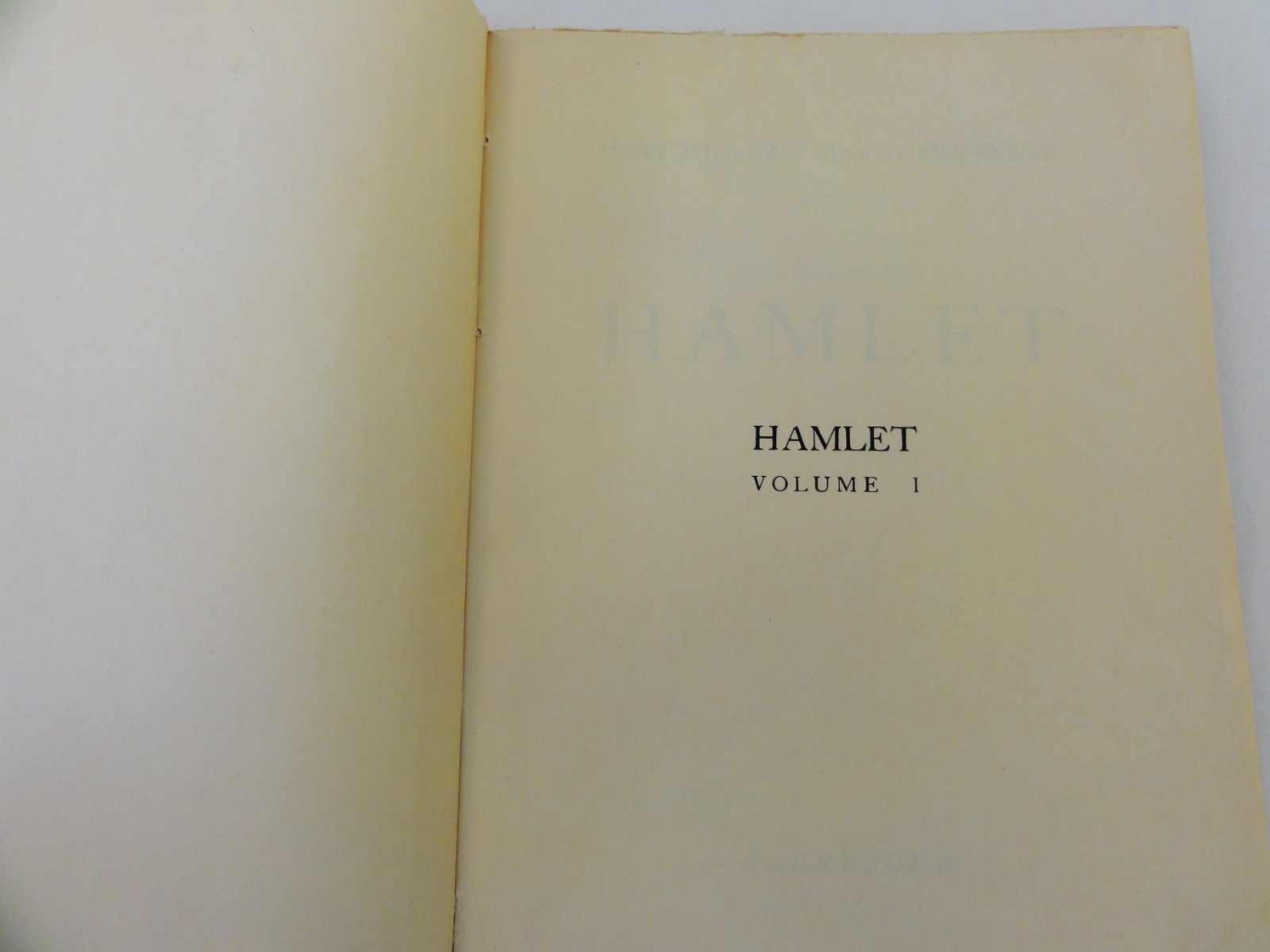 „HAMLET“ by HENRY MILLER & MICHAEL FRANKEL – VERY RARE – CARREFOUR 1939