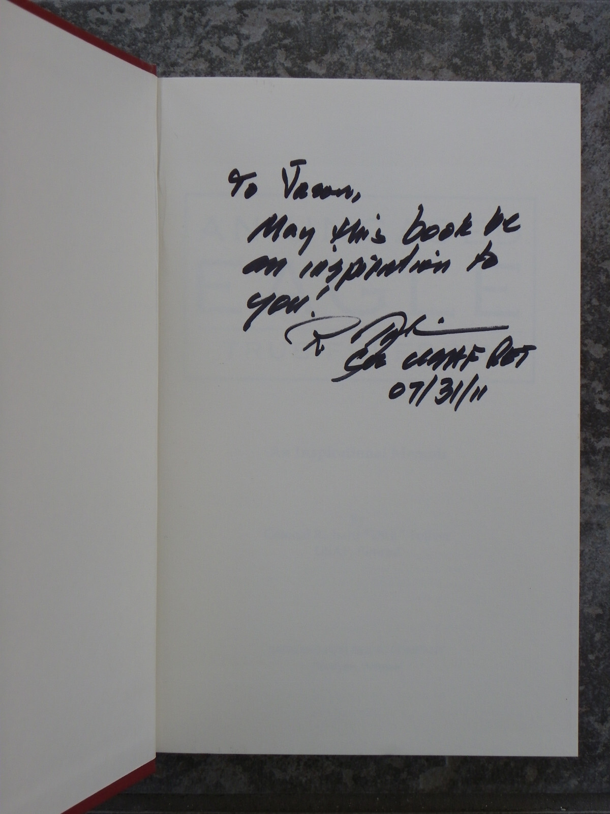 „An Uncaged Eagle-True Freedom“-Toliver-2011-Author Signed-1st-USAF Vietnam Vet