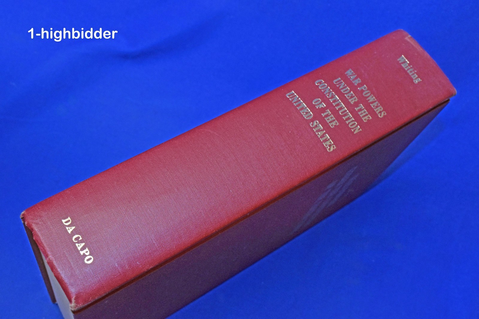 1871 War Powers Under the US Constitution Whiting 1972 HC Reprint Civil War Law