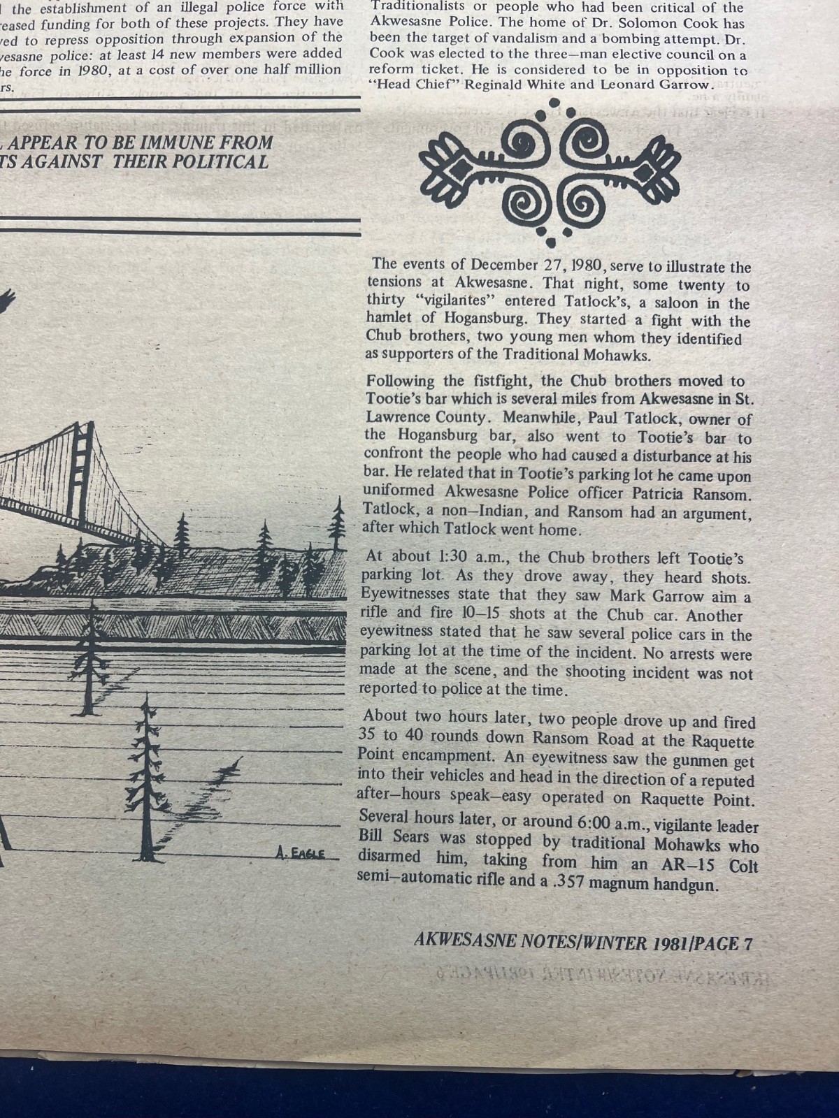 Akwesasne Notes Leonard Peltier Mohawk Native American Indian News Revolution