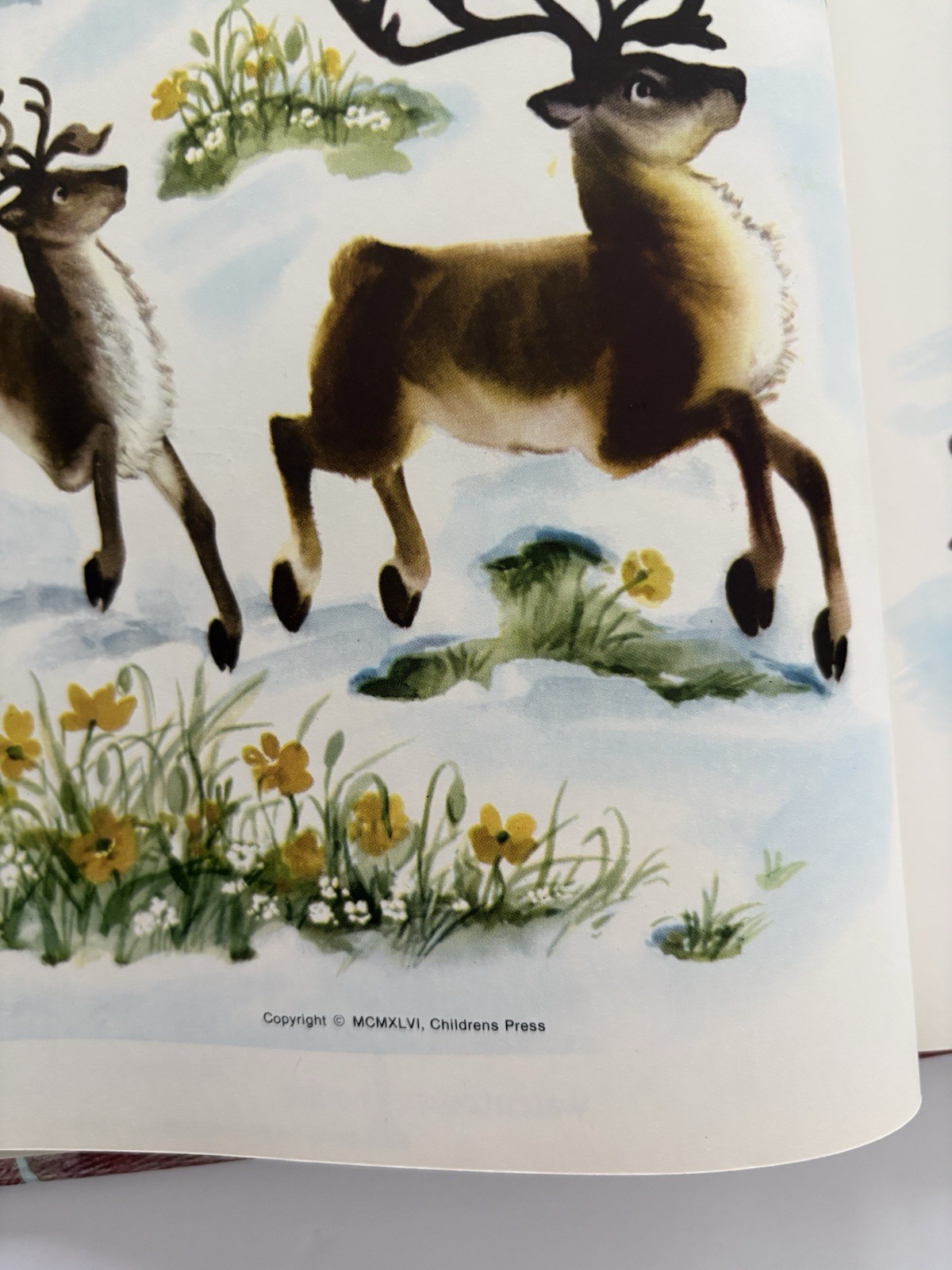 “The Littlest Reindeer” J DeWitt Illus P Erickson 1st Ed 1946 Childrens Press EC