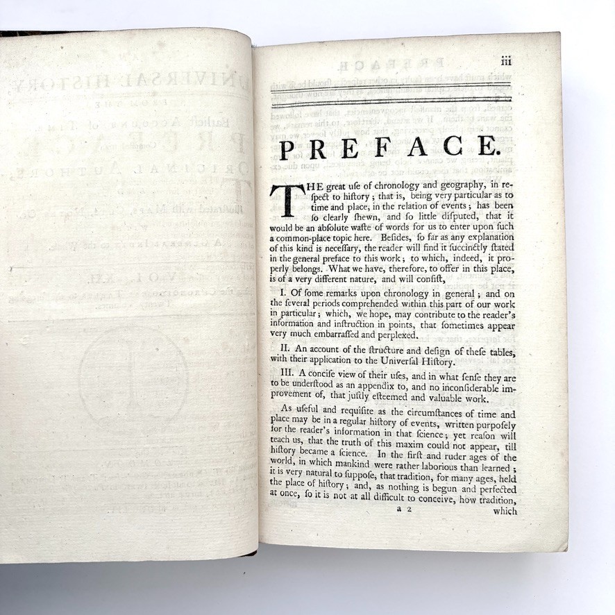 Universal History Volume XXI Chronological Tables 1754 Osborne Antiquarian