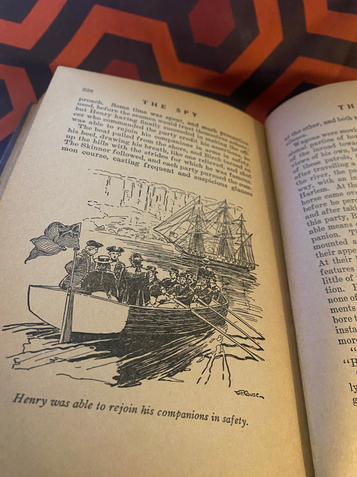 THE SPY James Fenimore Cooper Saalfield 1936 Illustrated Edition RARE ANTIQ