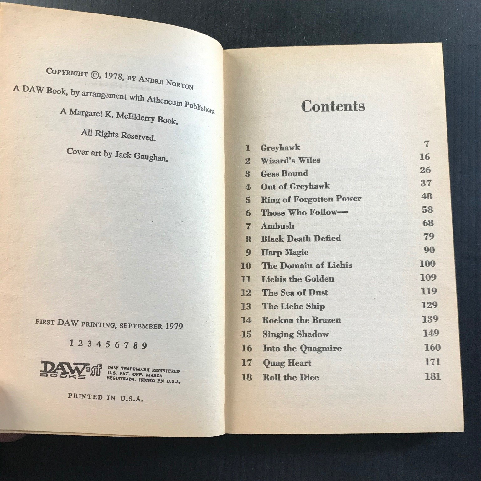 Quag Keep Andre Norton First DAW Printing 1979 Dungeons Dragons RPG