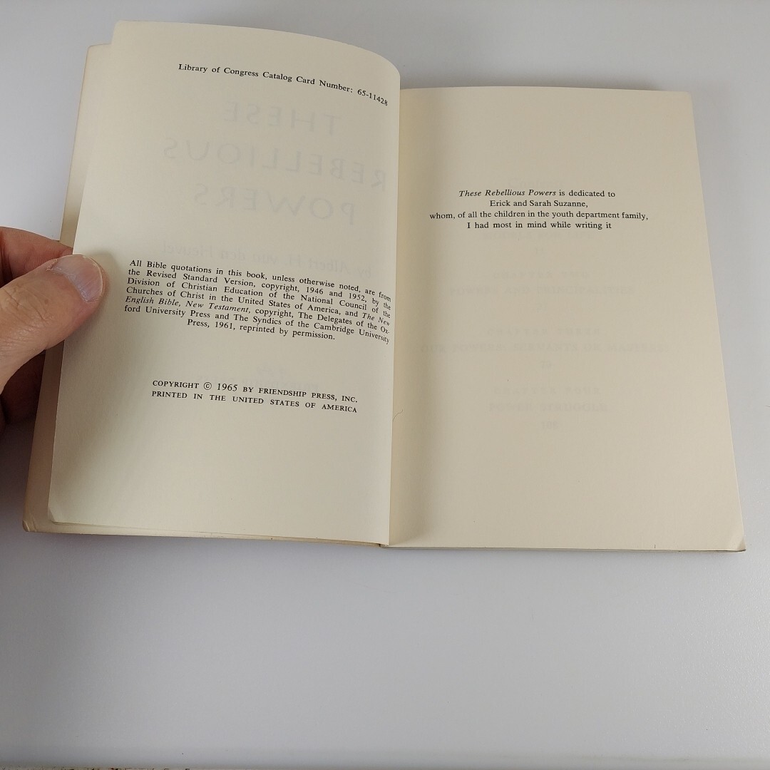 These Rebellious Powers Albert H. van den Heuvel 1965 Friendship Press PB Ex-Lib