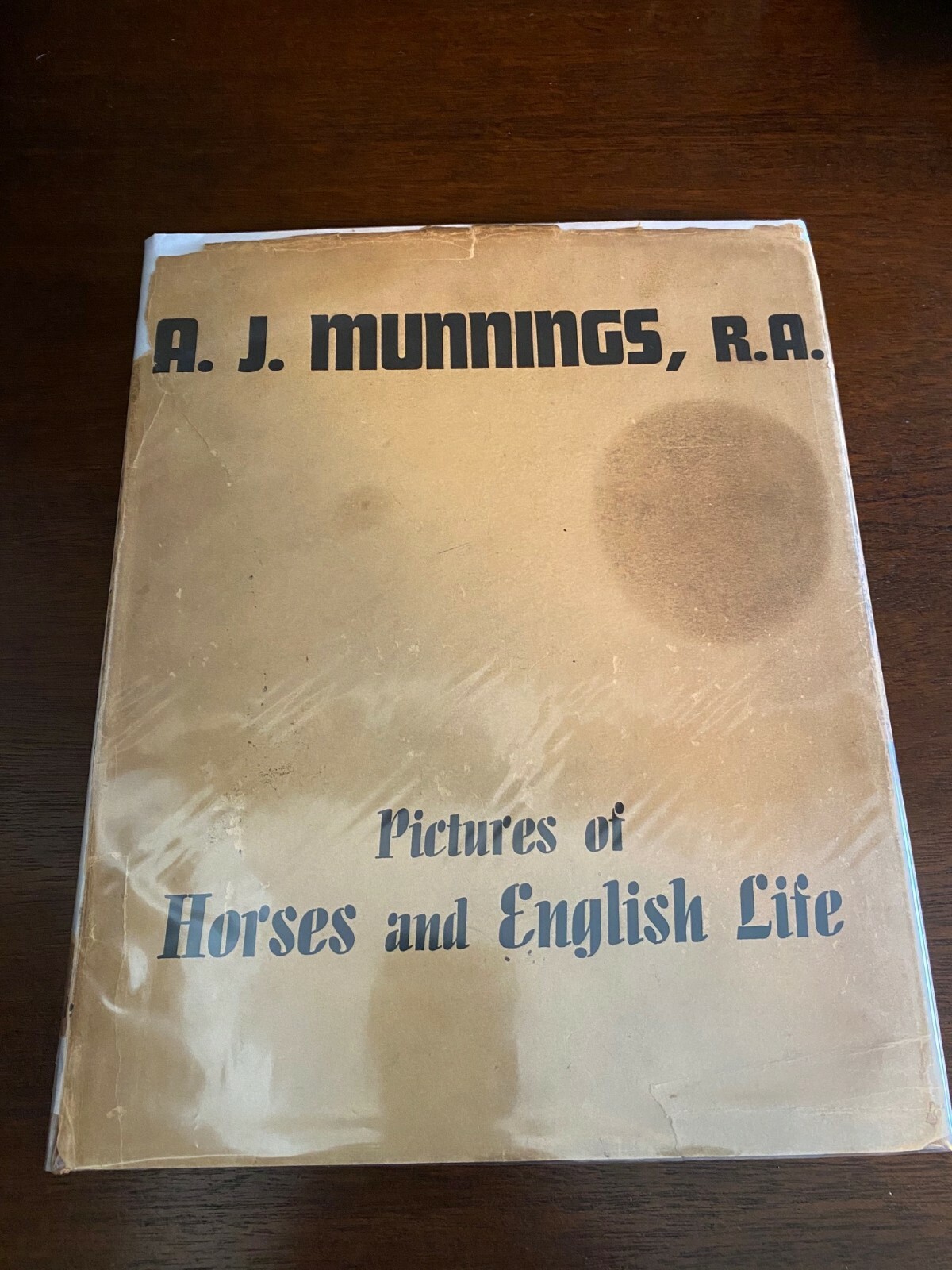 Pictures of Horses and English Life, A.J.Munnings – 1939 – 2nd Ed, HC Book – DJ