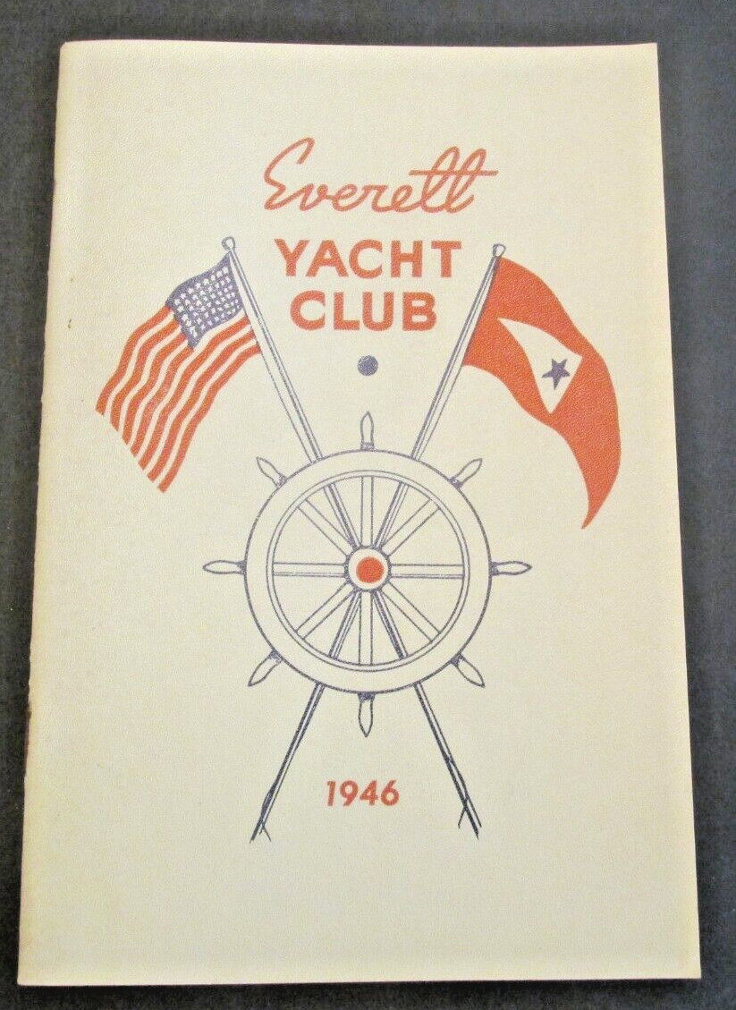 VTG 1946 Everett WA Yacht Club Program Photos Coast Guard Officers Owners Ad