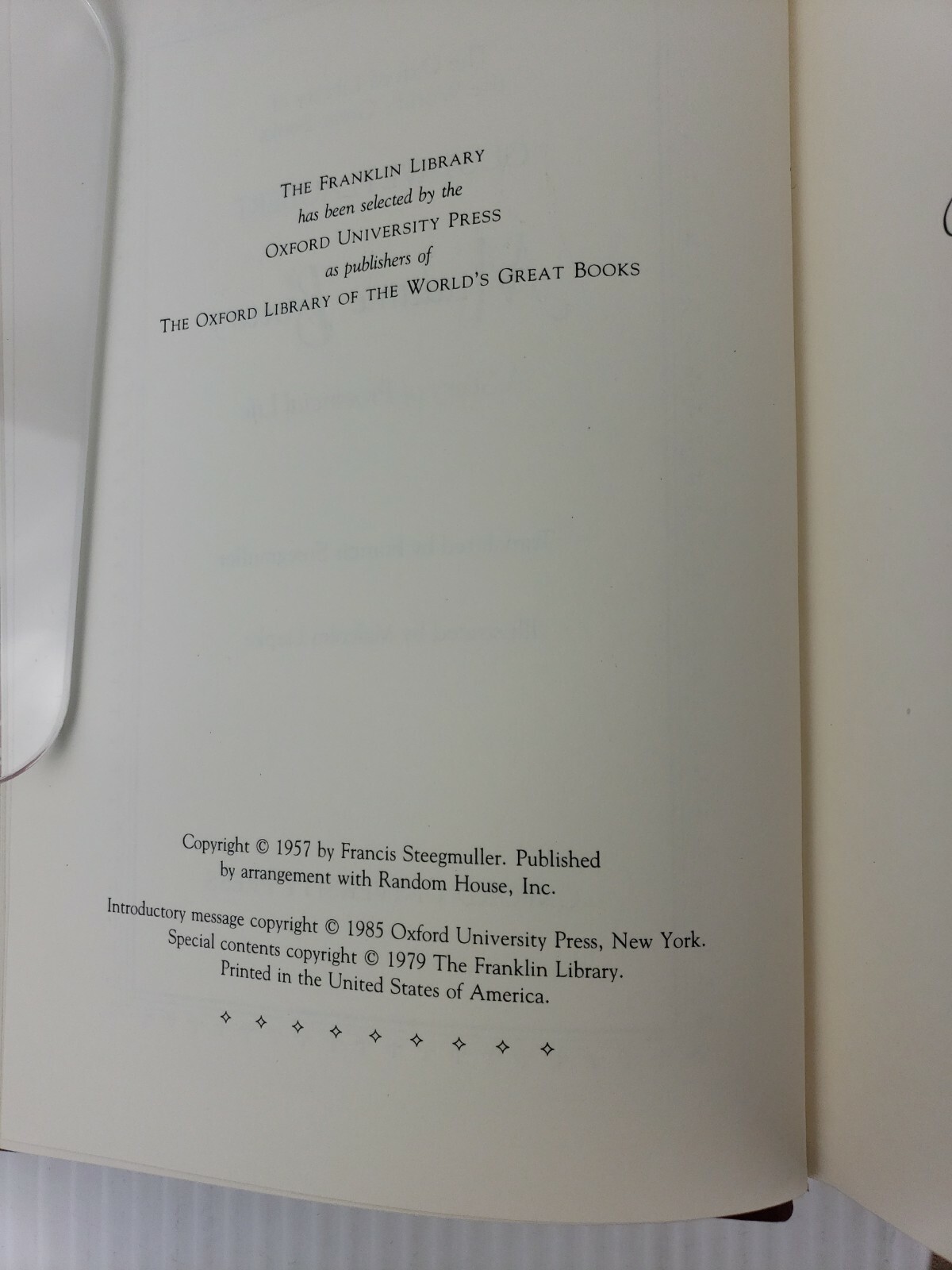 Oxford University Press The Franklin Library Madame Bovary by Gustave Flaubert