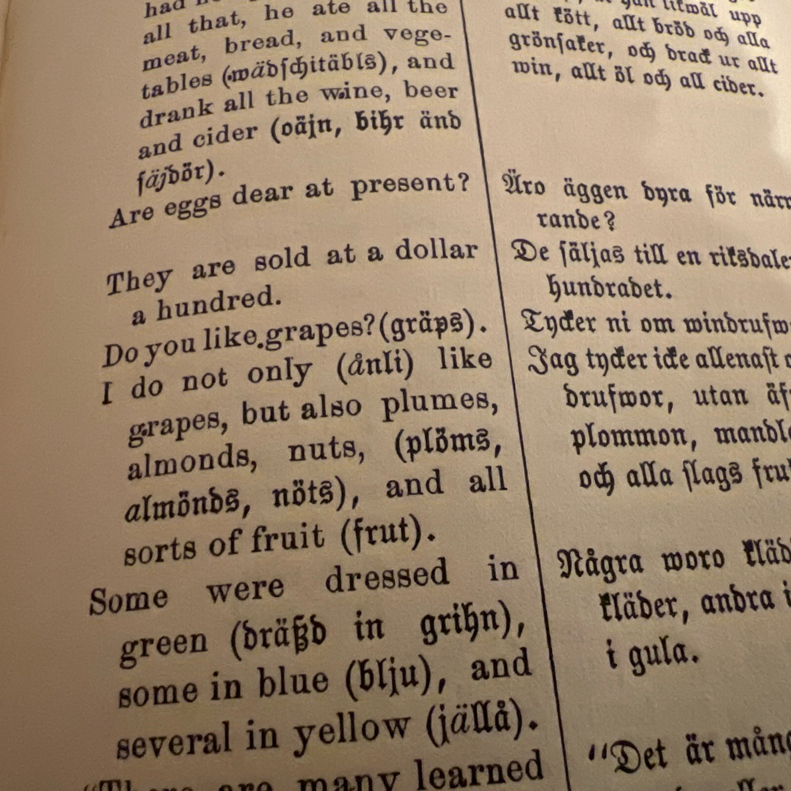 Antique 1818 English Language Book for Early Swedish immigrants to America
