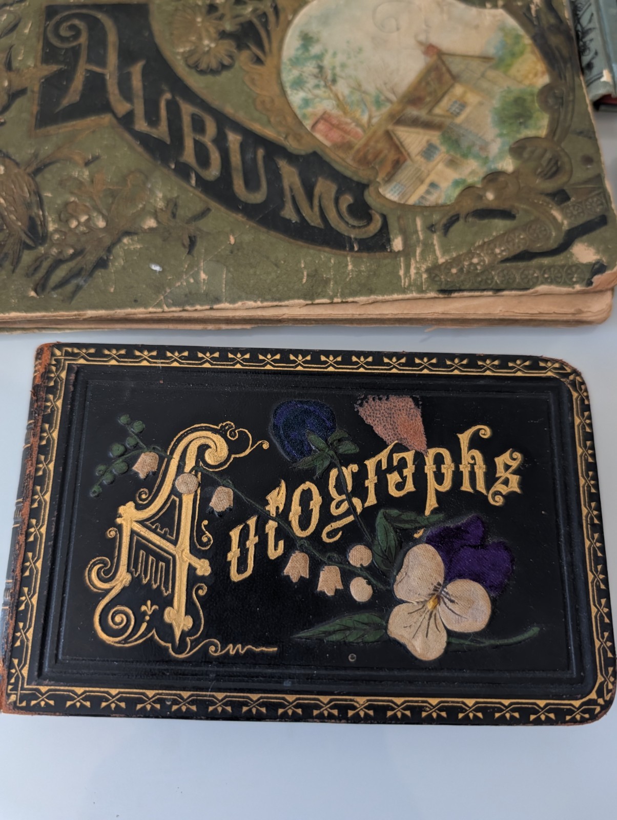 Vintage 1800’s Red Velvet Autograph Book Antique Signature Book Lot