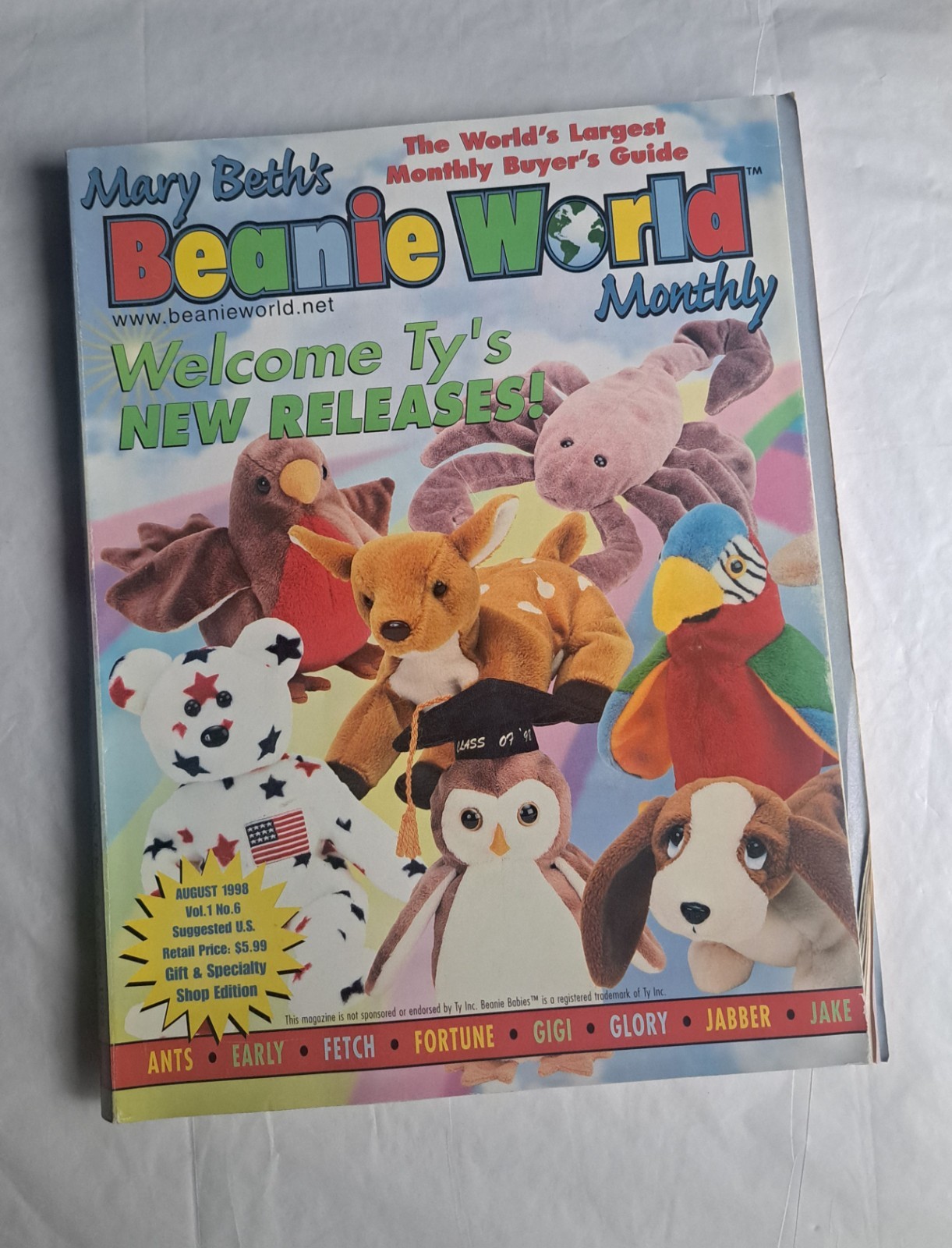 Lot Of 6 Vintage Ty Beanie Babies Collector Books Magazines Price Guides Y2K Toy