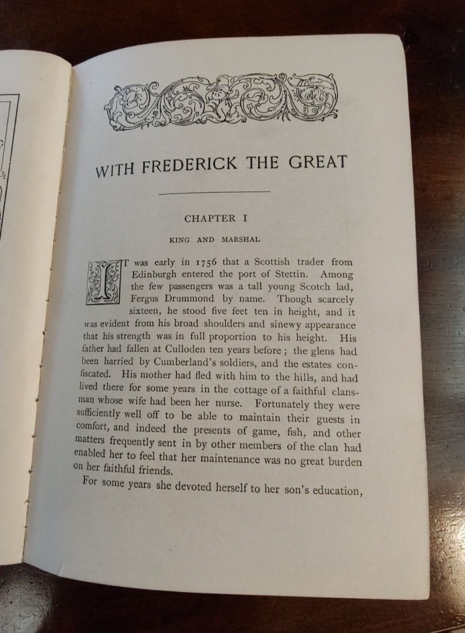With Frederick the Great, 1897 Scribners, Unmarked Bright Pages, Tight Binding!