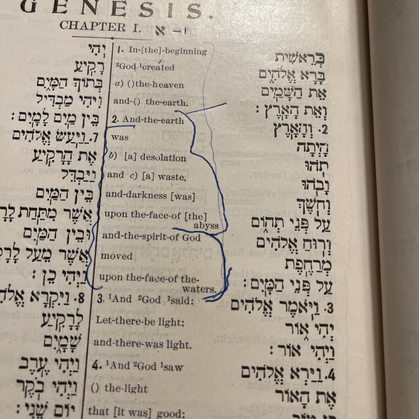 Magil’s Linear School Bible – Genesis – Joseph Magil – Hebrew + English VINTAGE