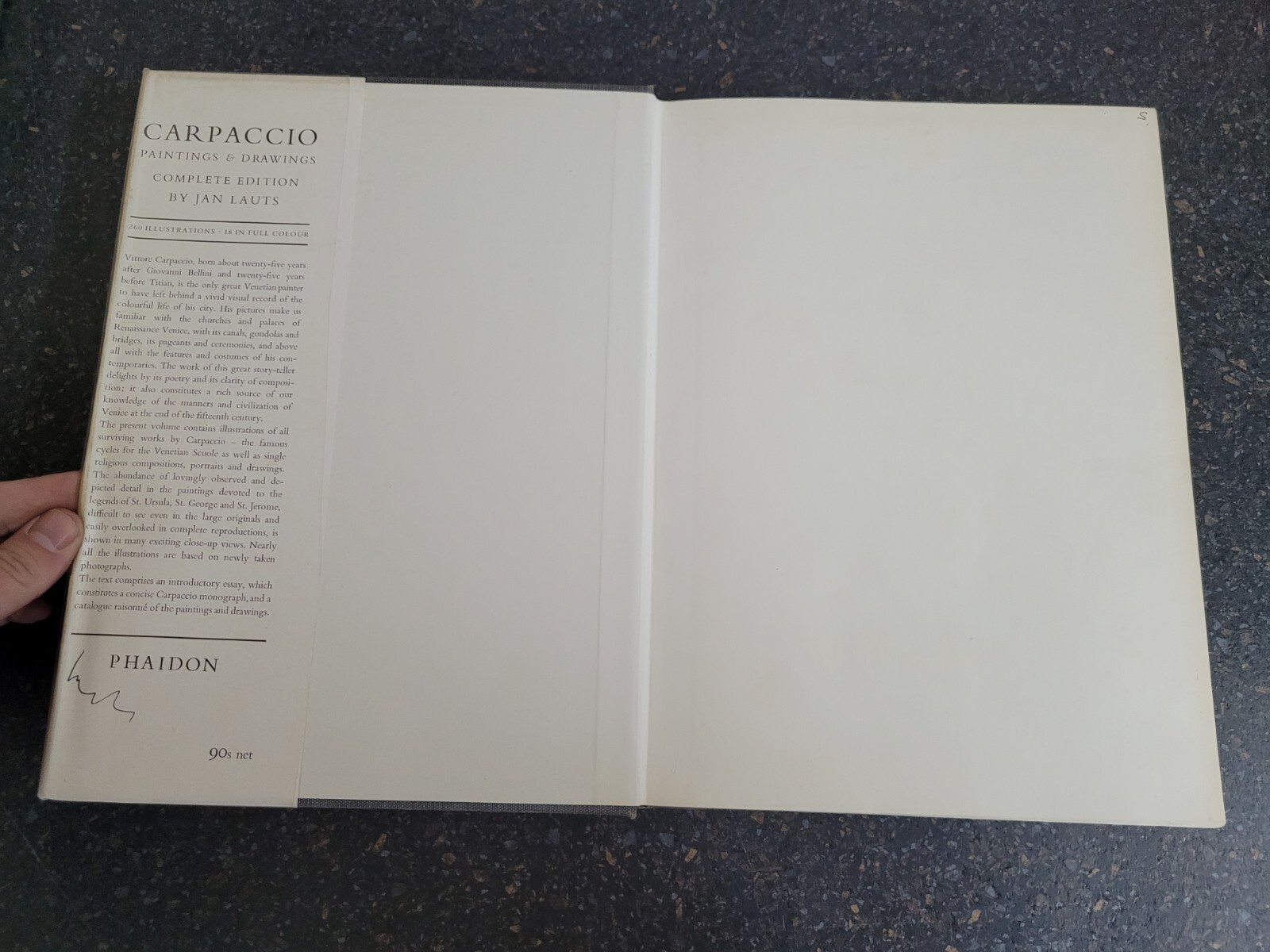 Carpaccio – Paintings & Drawings – Complete edition by Jan Lauts 1962 1st editio