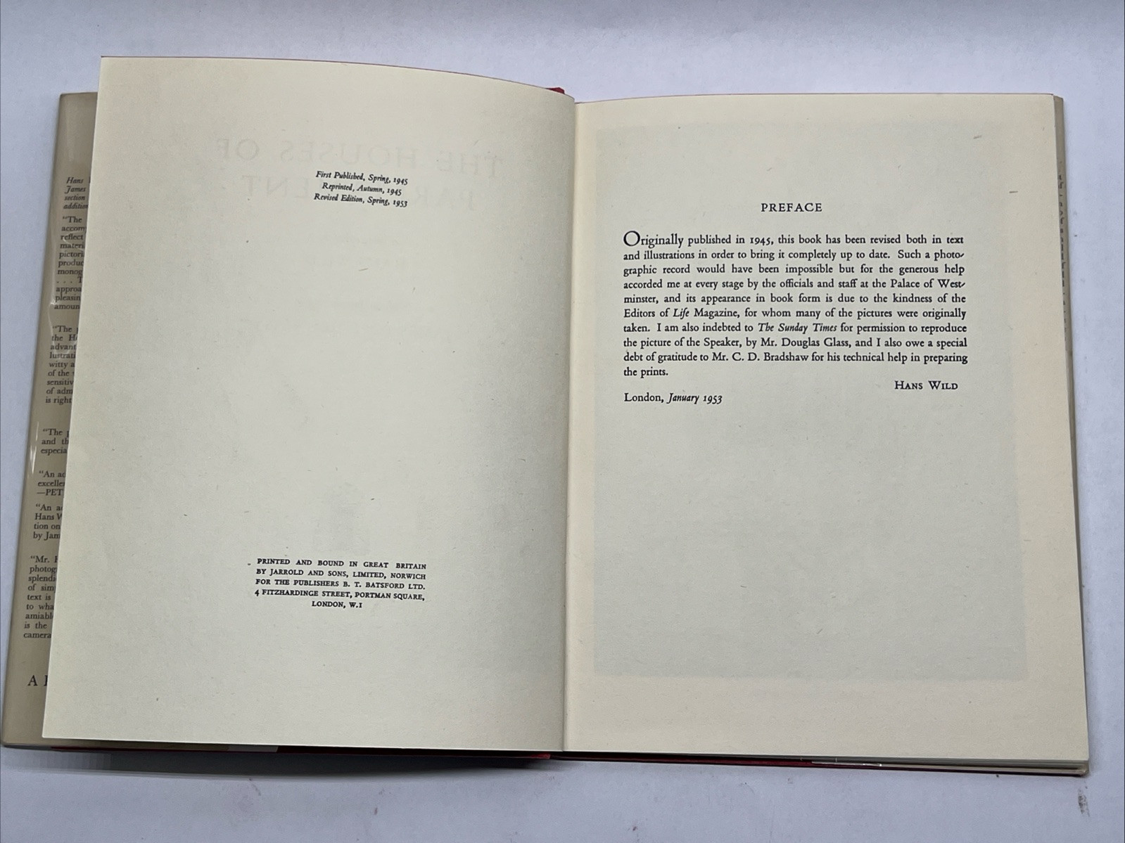 The Houses of Parliament (Hans Wild, James Pope-Hennessey 1953 3rd Ed. Batsford