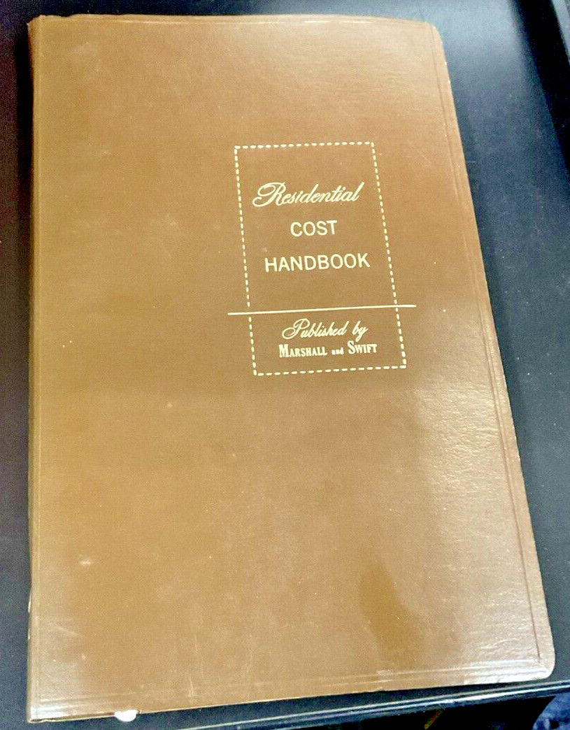 Residential Cost Handbook Spiral Binding 1978 Marshall & Swift Pub Co