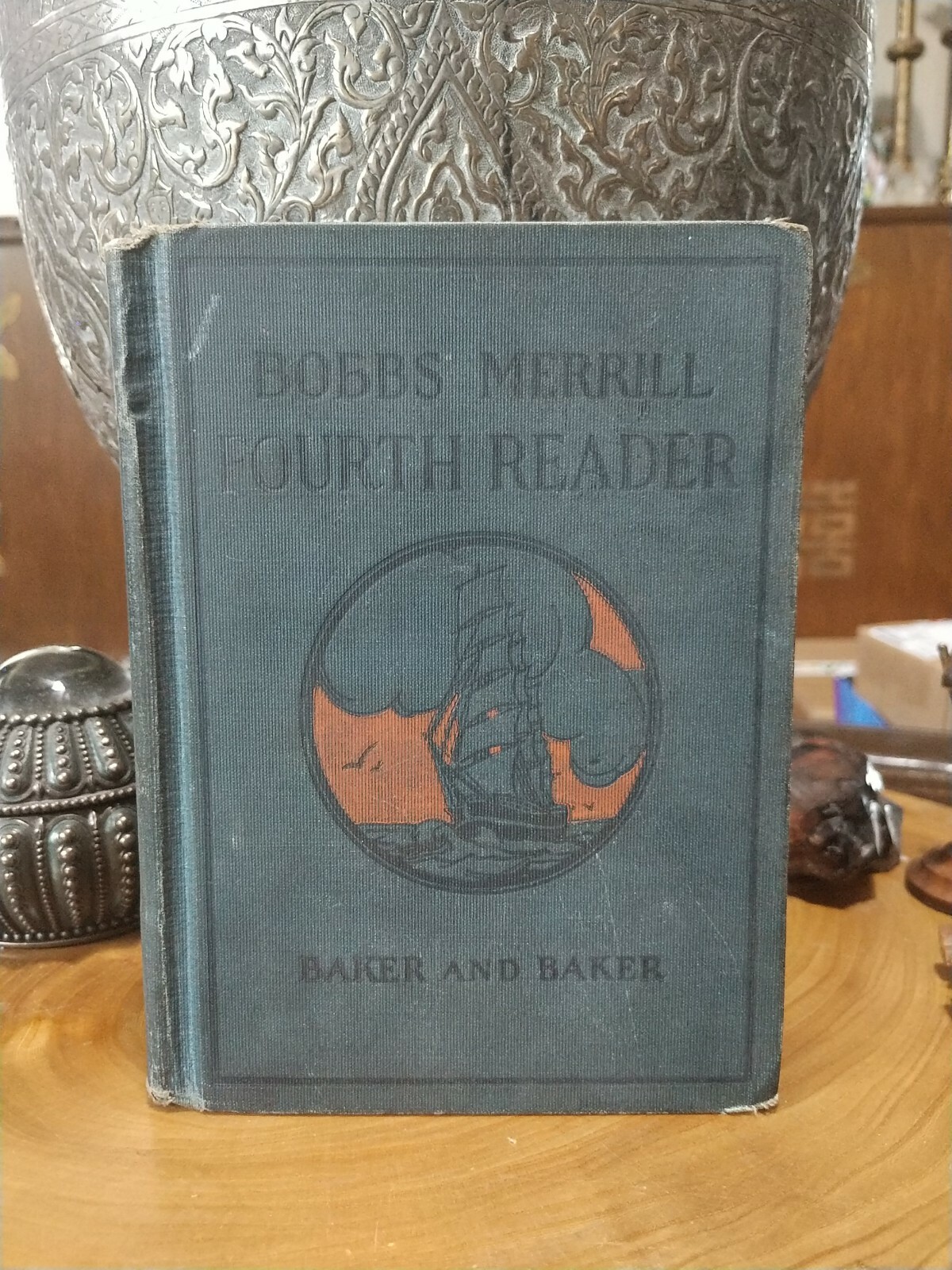 1929 Bobbs Merrill Fourth Reader Book. ERROR PRINTING. Upside down