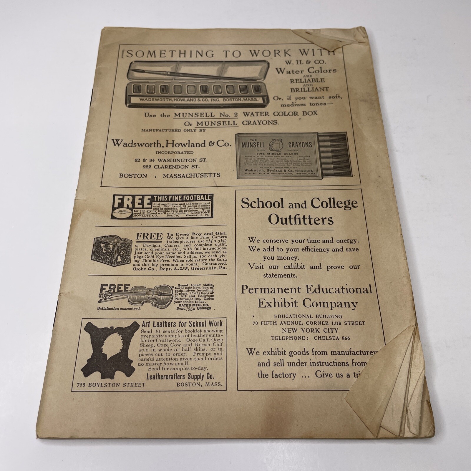 Antique 1916 Grade 2-3 Boston Massachusetts Children’s School Book Curriculum