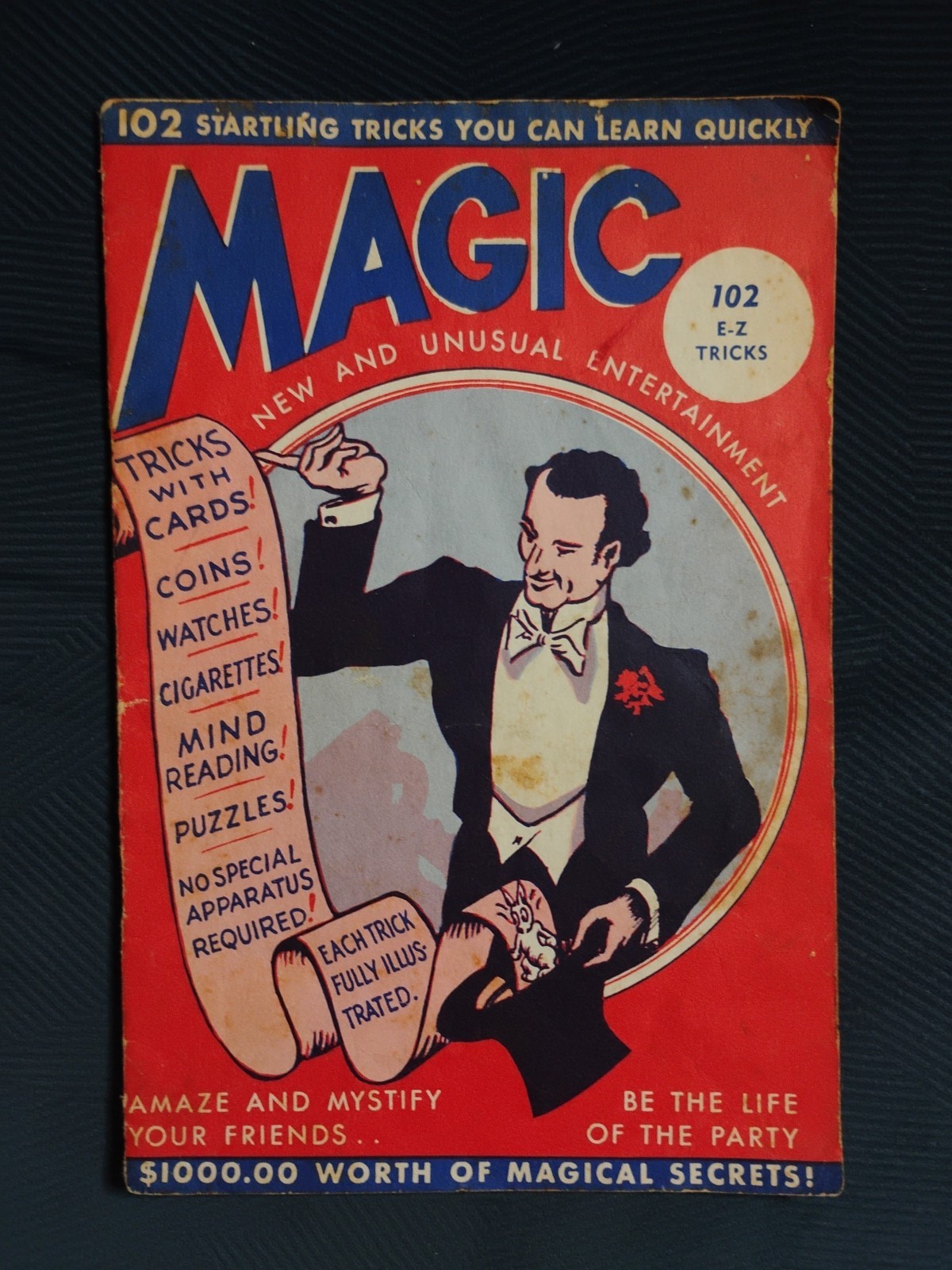 MAGIC: NEW AND UNUSUAL ENTERTAINMENT (1944 TPB) by David Robbins – 102 Tricks