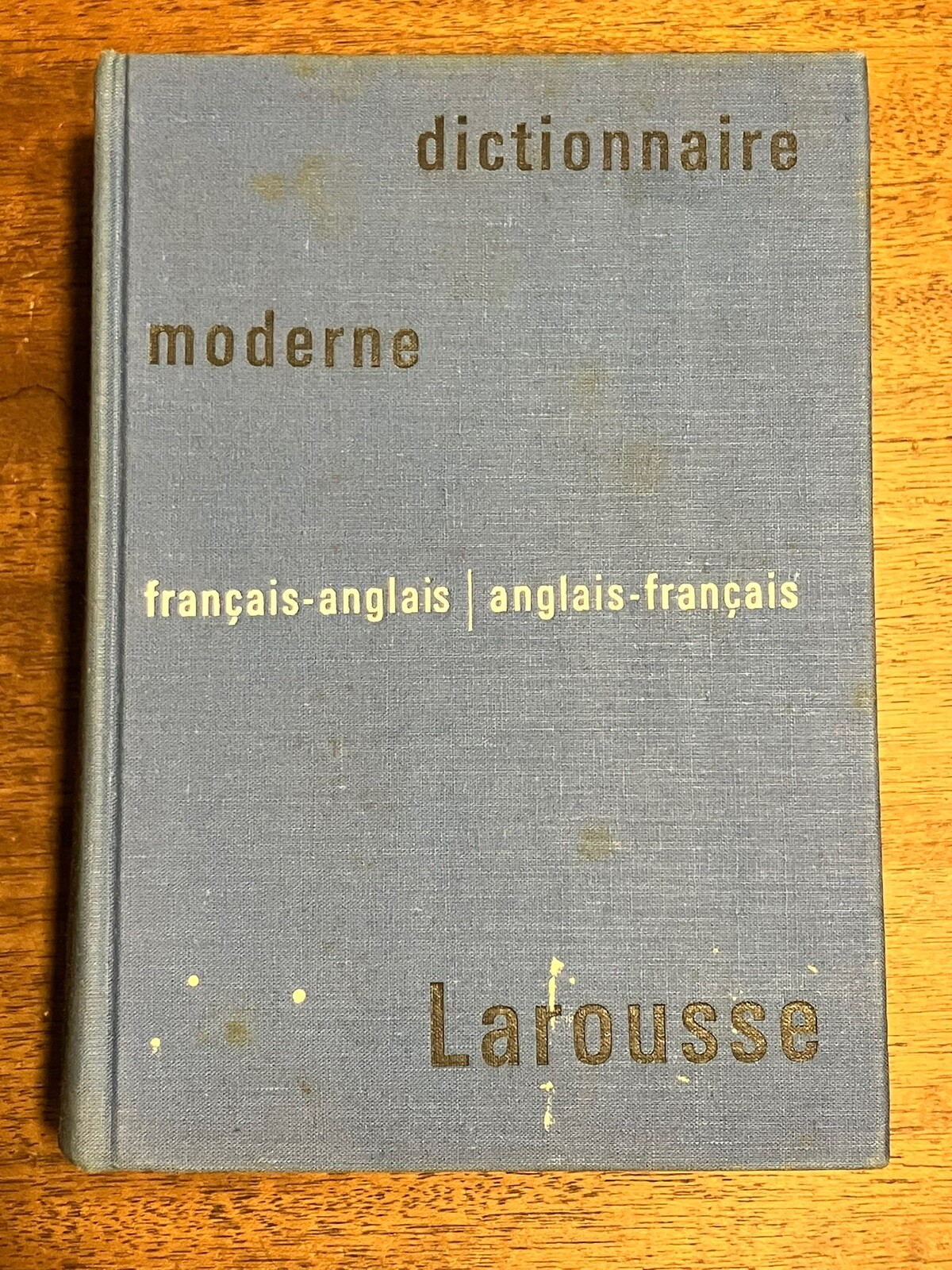 Dictionnaire Moderne Francais-Anglais Larousse Hardback Book 1960 Decor