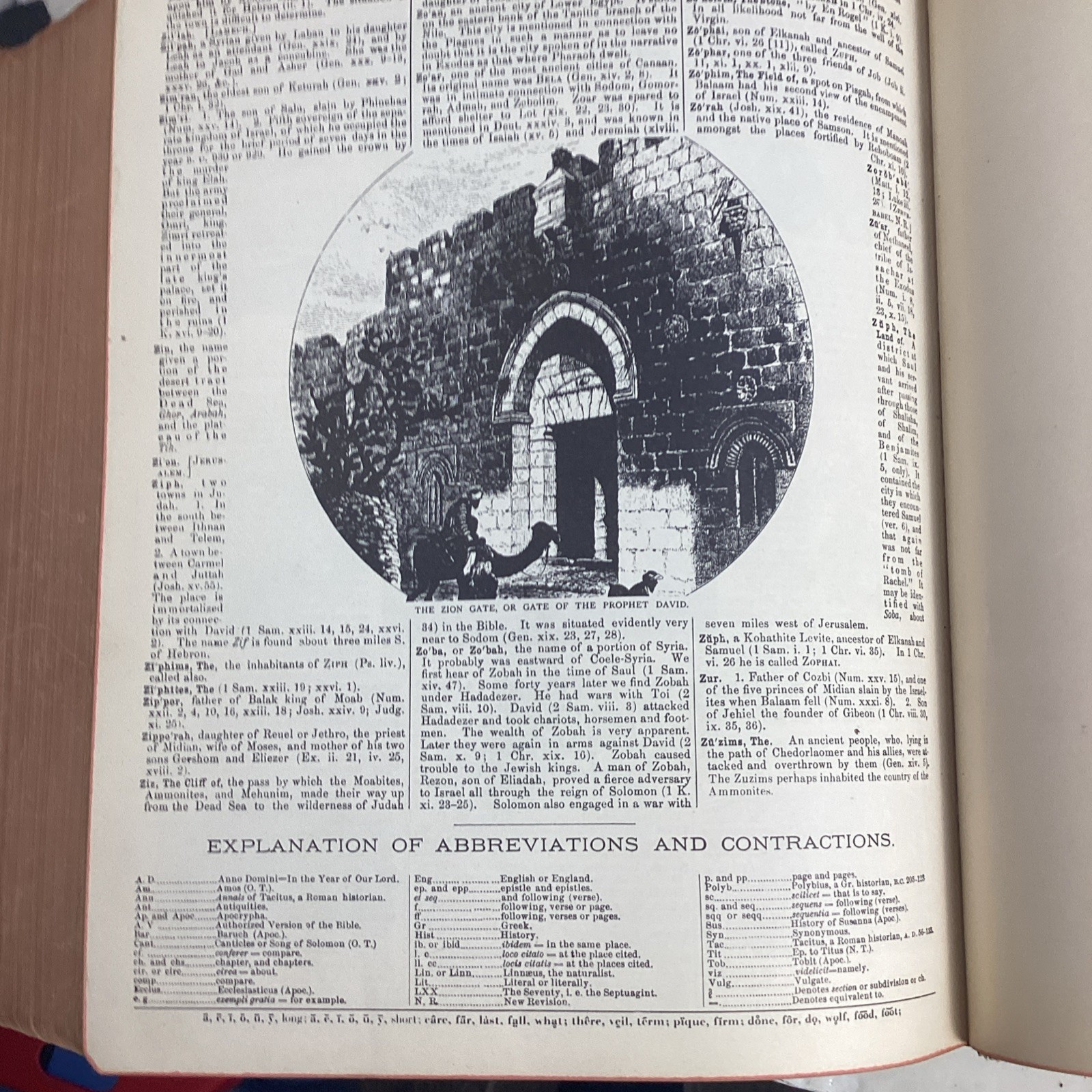 1936 The John A. Hertel Co. Leather Indexed Illustrated Red Letter Bible Chicago