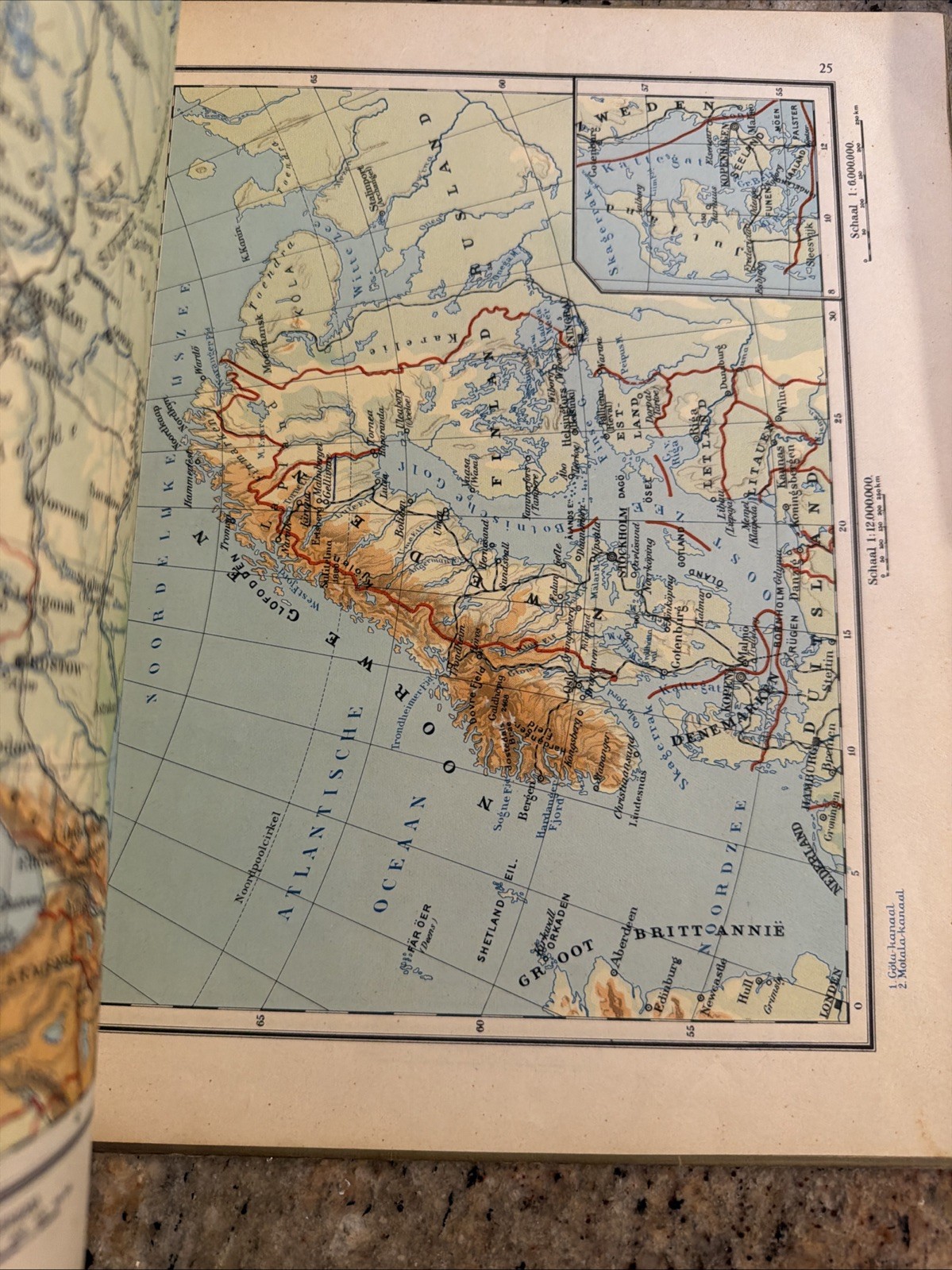 Vintage Kleine Schoolatlas der gehele aarde 1938 – Netherlands World Atlas