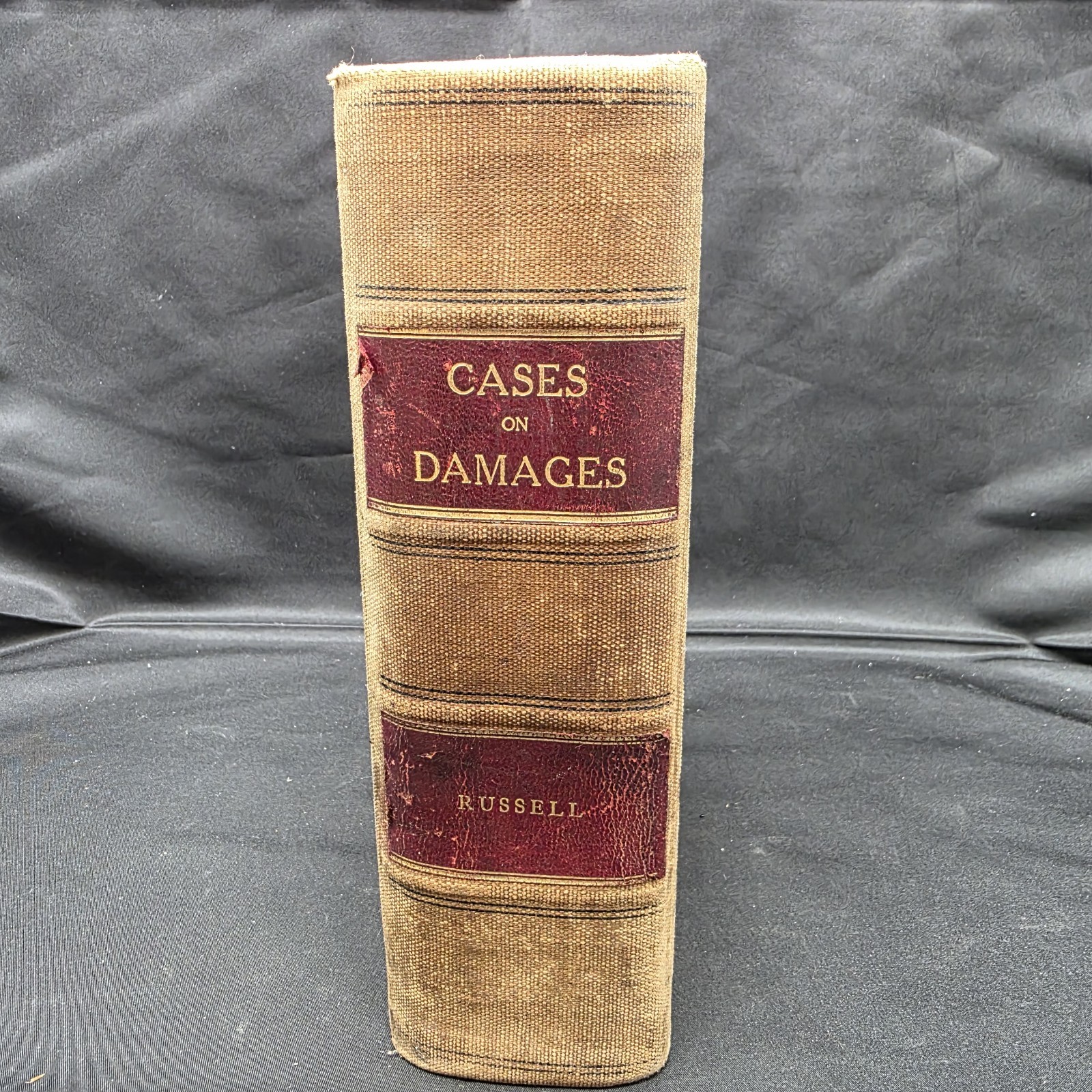 Antique 1909 Cases on Measure of Damages Law Book Isaac F. Russell