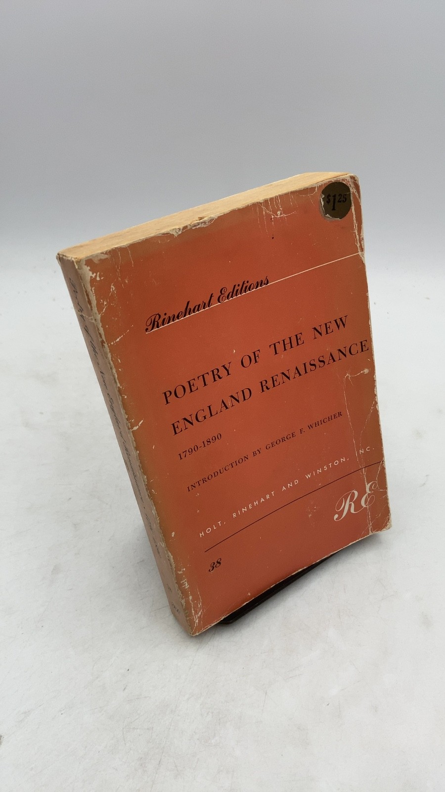 Poetry of the New England Renaissance 1790-1890 George F. Whicher Hardcover 1961