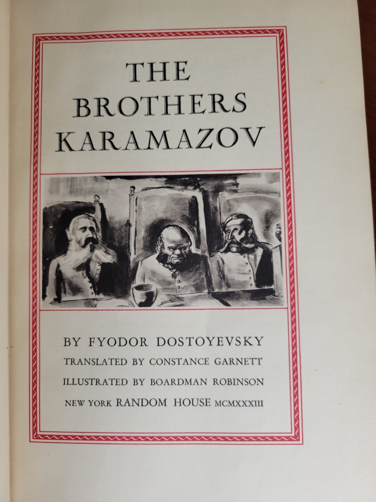 Fyodor Dostoyevsky ~ The Brothers Karamazov, 1933, Illustrated, Random House