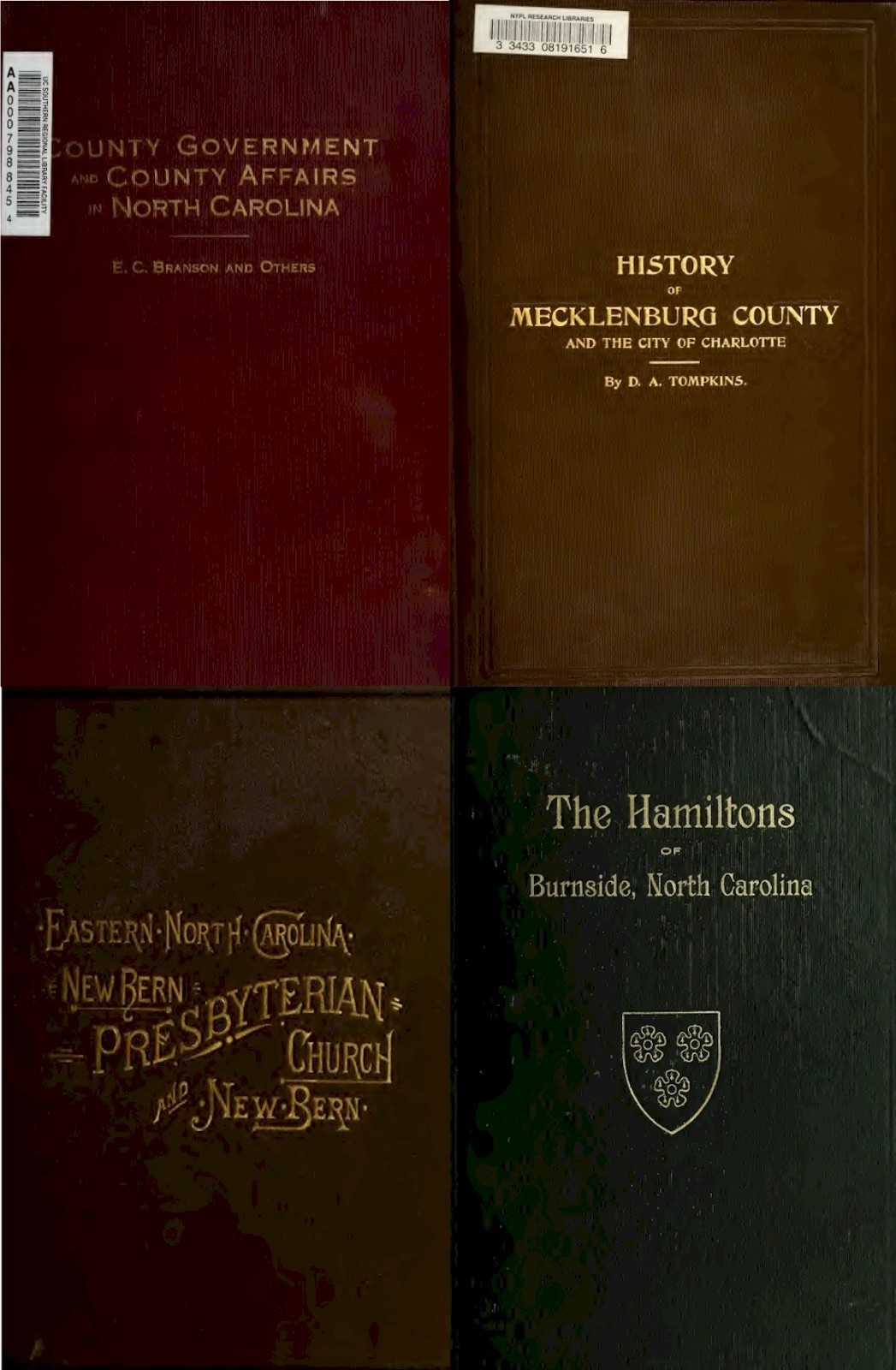 North Carolina History Genealogy Ancestry Records Vol. 1 – 107 Old Books on USB