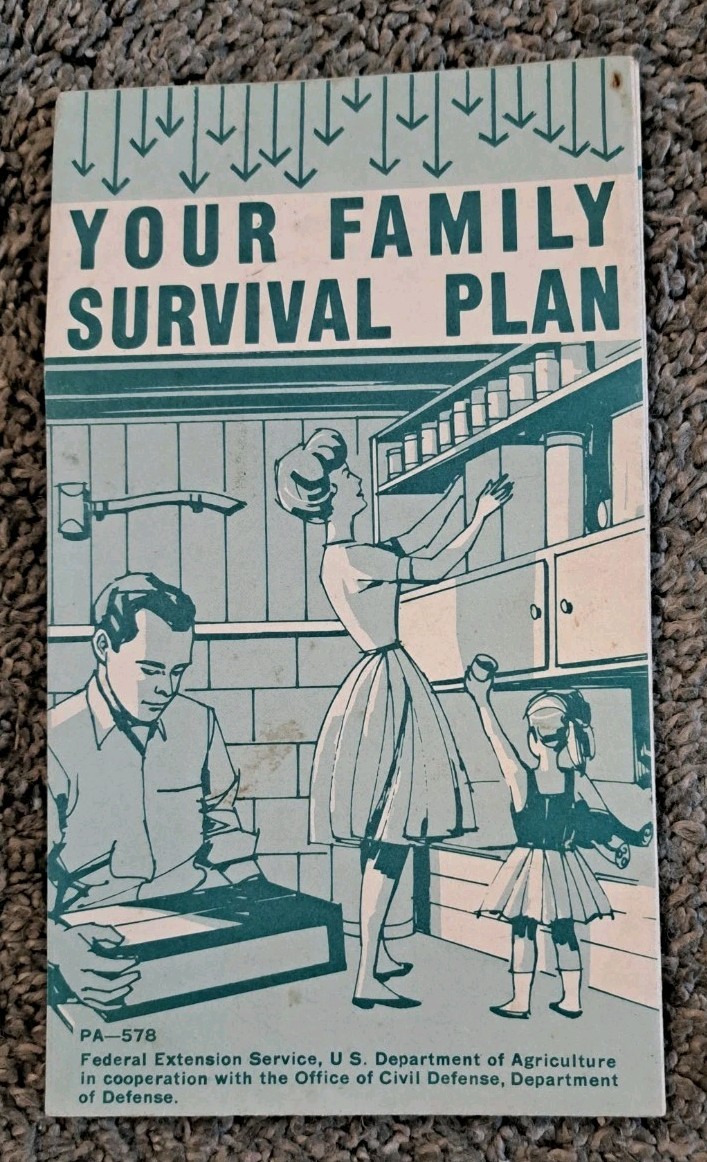 Vintage Your Family Survival Plan Brochure Civil Defense Cold War USDA