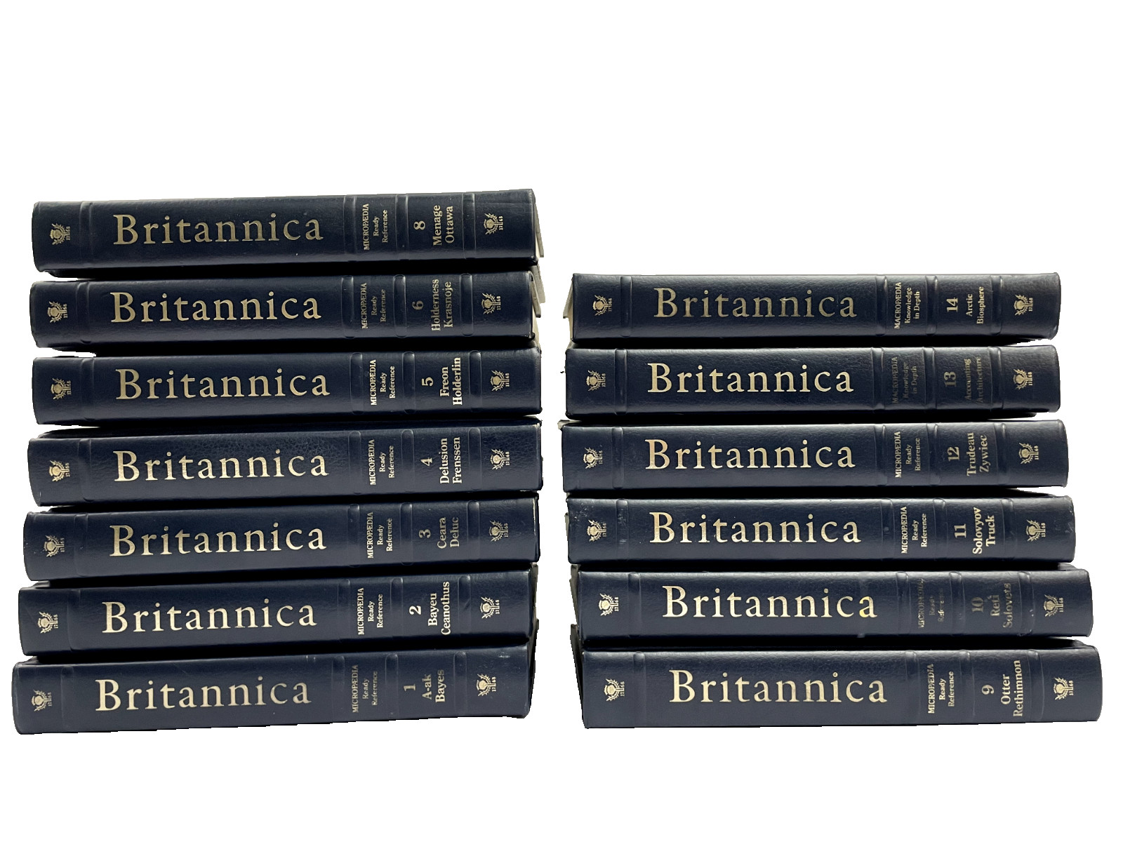 The New Encyclopaedia Britannica Lot 1-6 & 8-14 15th Edition Leather 1974-1988
