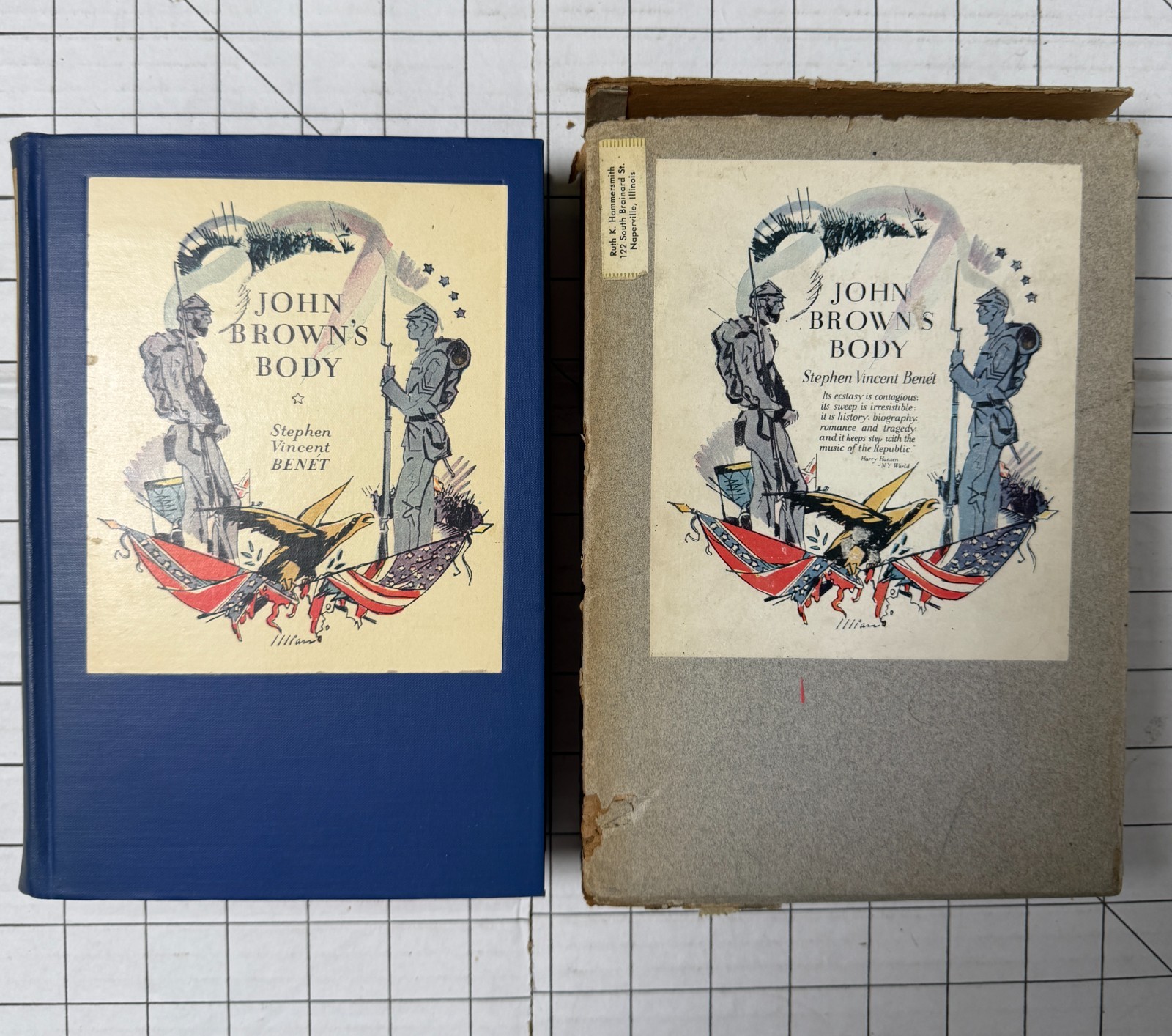 John Brown’s Body by Stephen Vincent Benét 1929, Hardcover Doubleday Ships Fast