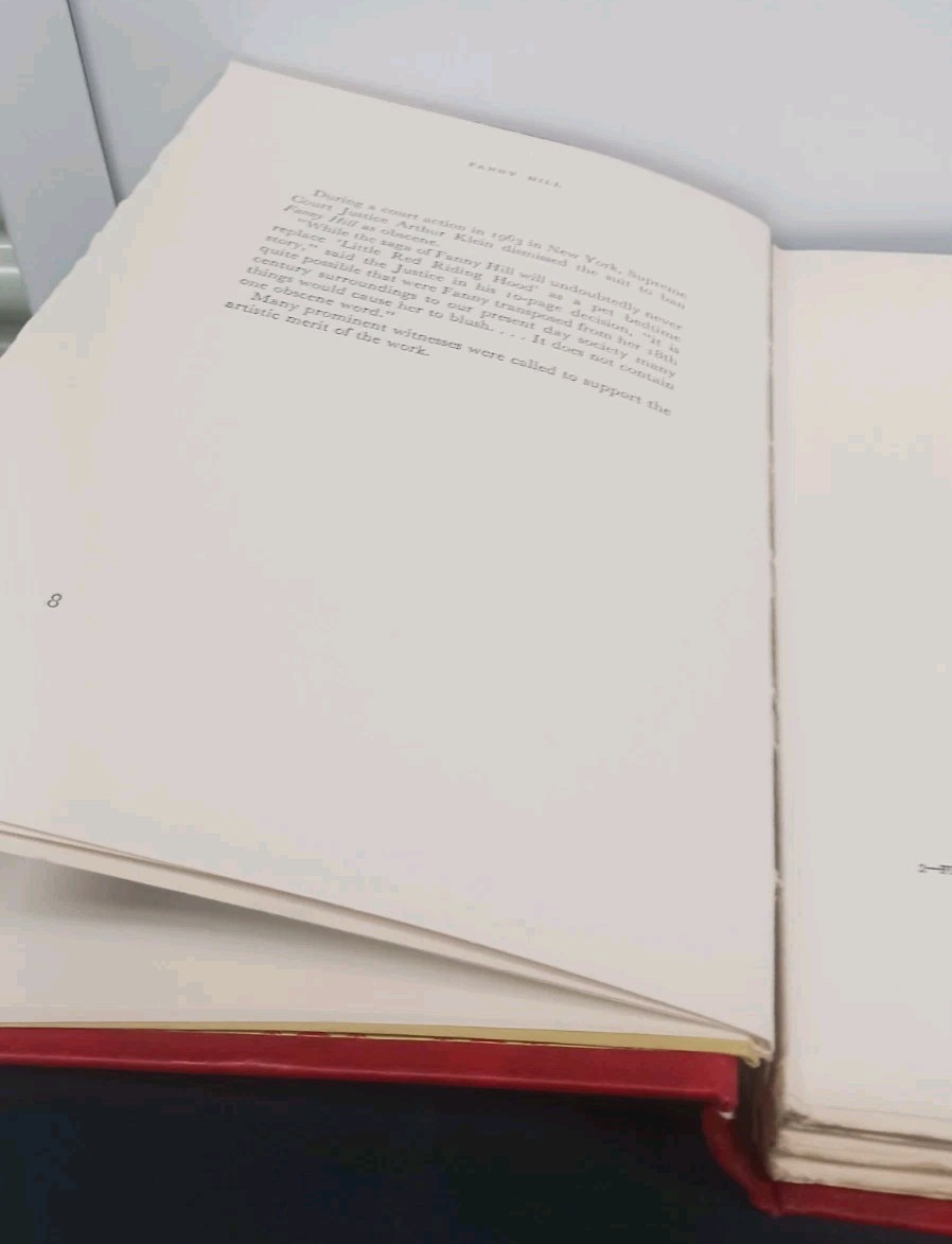 Fanny Hill: Memoirs of a Woman of Pleasure, John Cleland, 1963 1st Edition