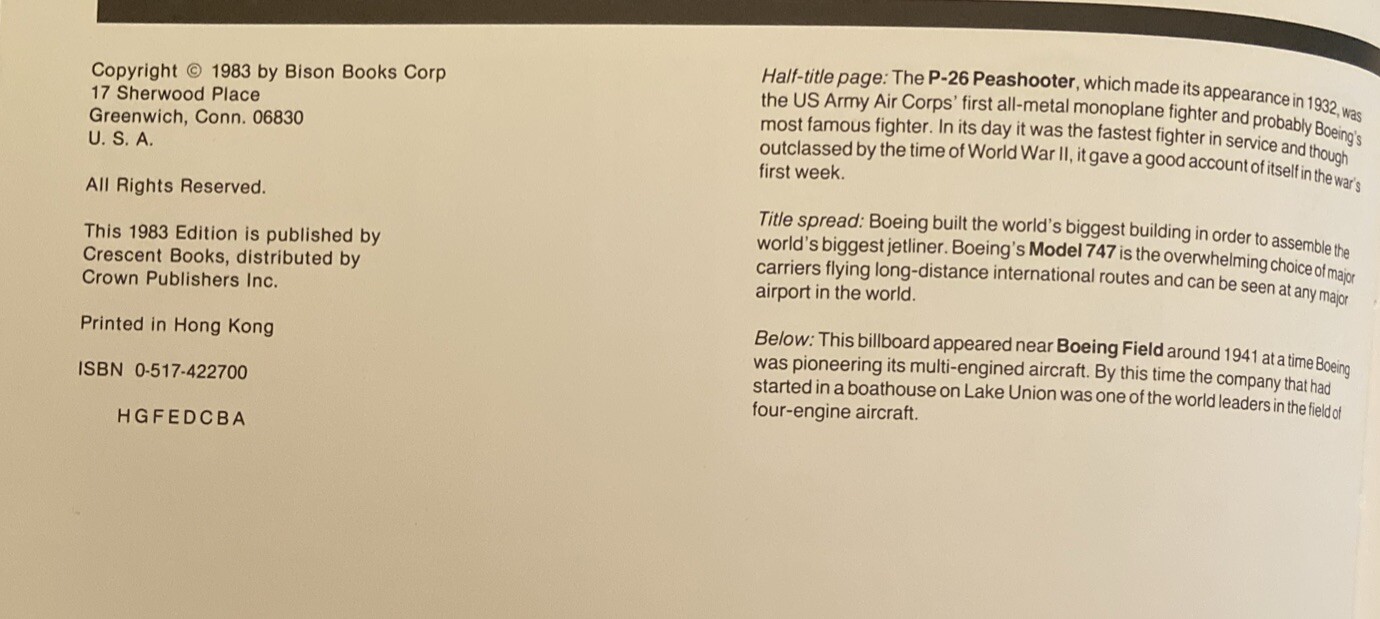 Boeing Planemaker to the World by Robert Redding & Bill Yenne hb/dj 1983