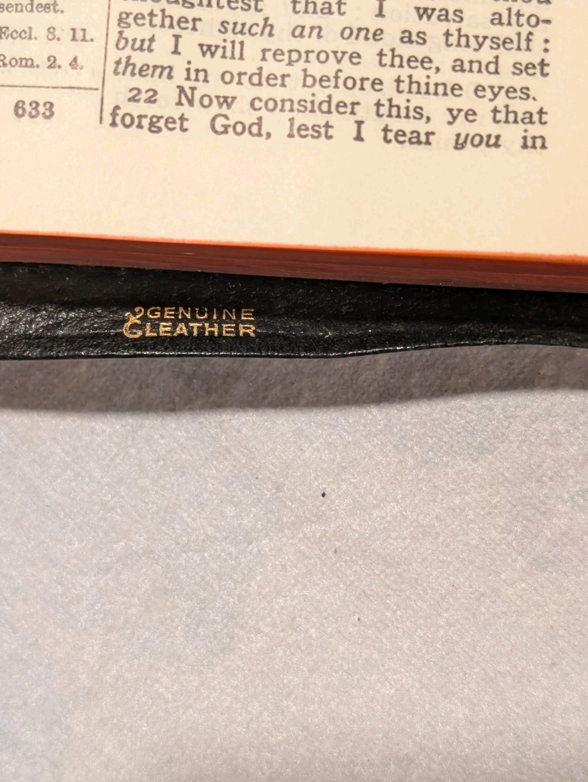 King James Bible, Gold Edges, A.J. Holman Company. Vintage Leather Cover.