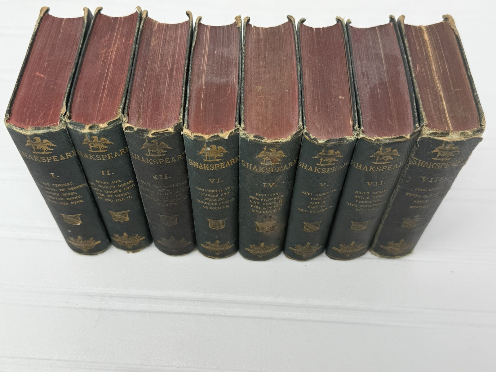 1884 Shakespeare’s Works in 8 Volumes – Handy Edition – Belford Clarke COMPLETE