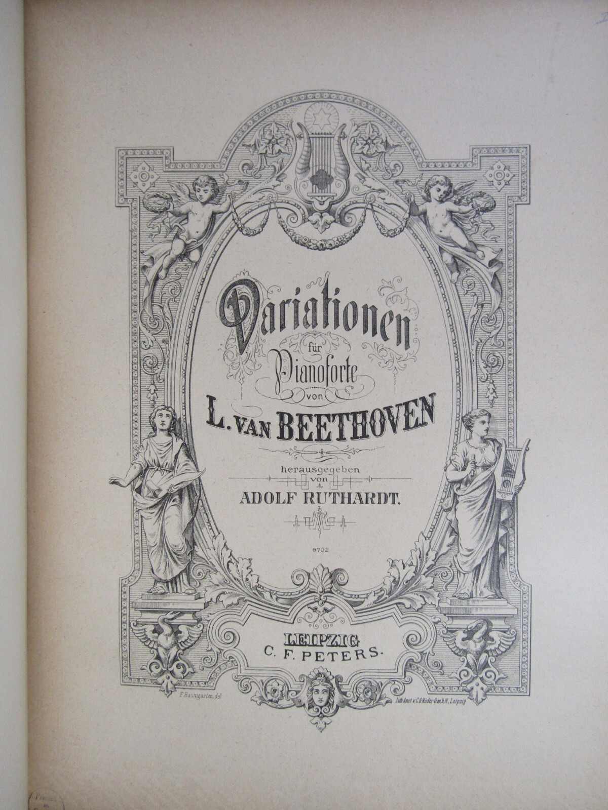 Ca 1901 BEETHOVEN’S PIANO WORKS Rare 7 Vol Set Music Scores Leipzig C. F. Peters