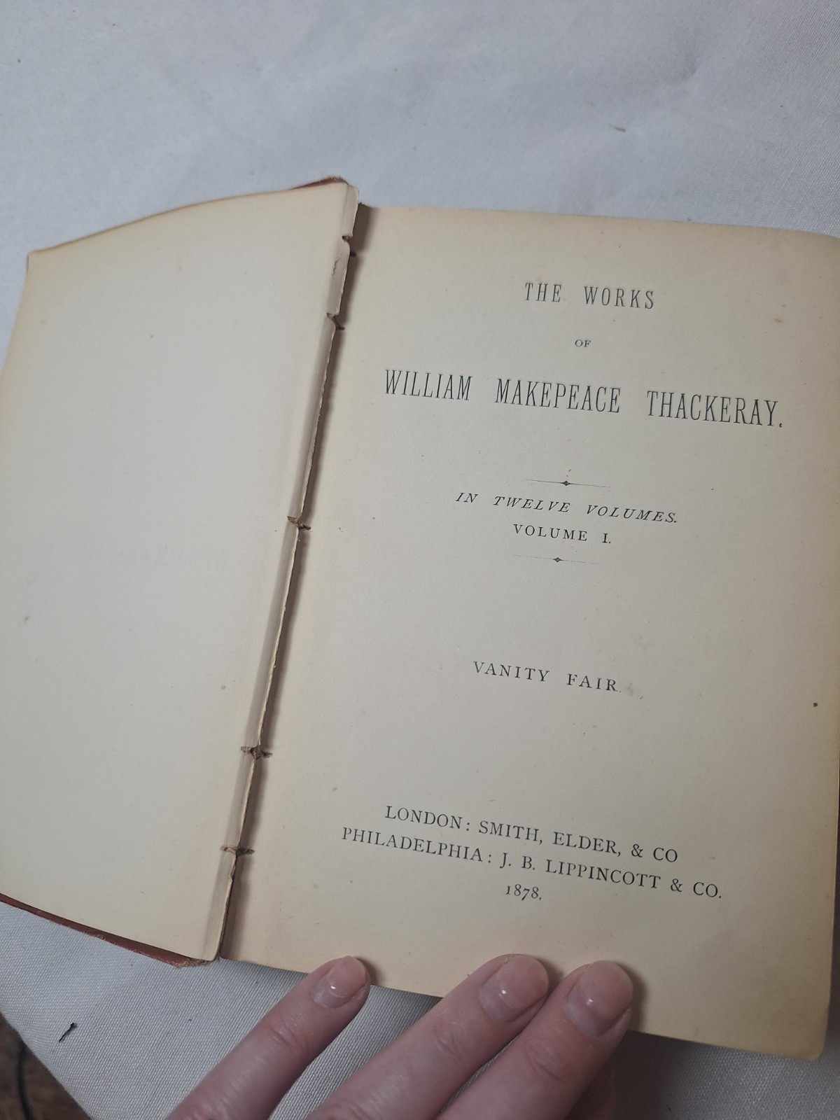 Antique 1878 William Makepeace Thackeray Works 6 Vol Set