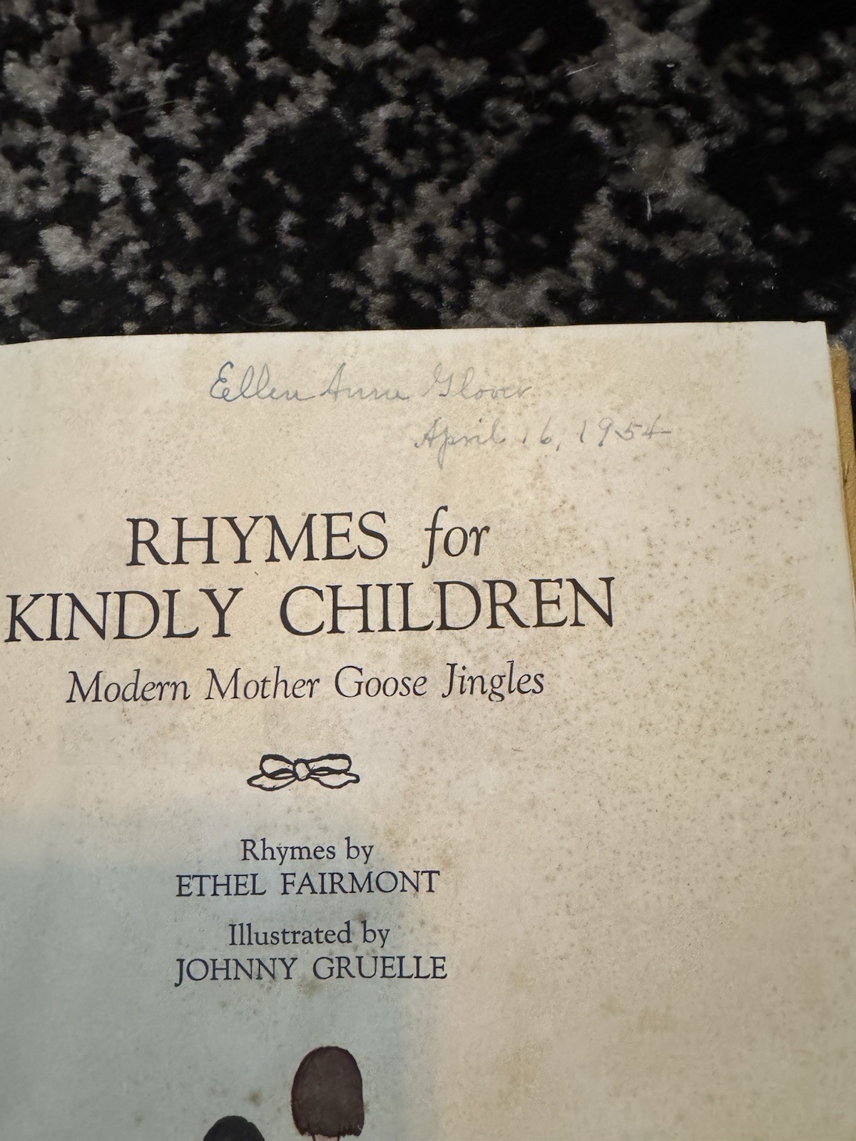 Rhymes for Kindly Children by Ethel Fairmont Vintage 1937 ~ Wise-Parslow Co ~ HC